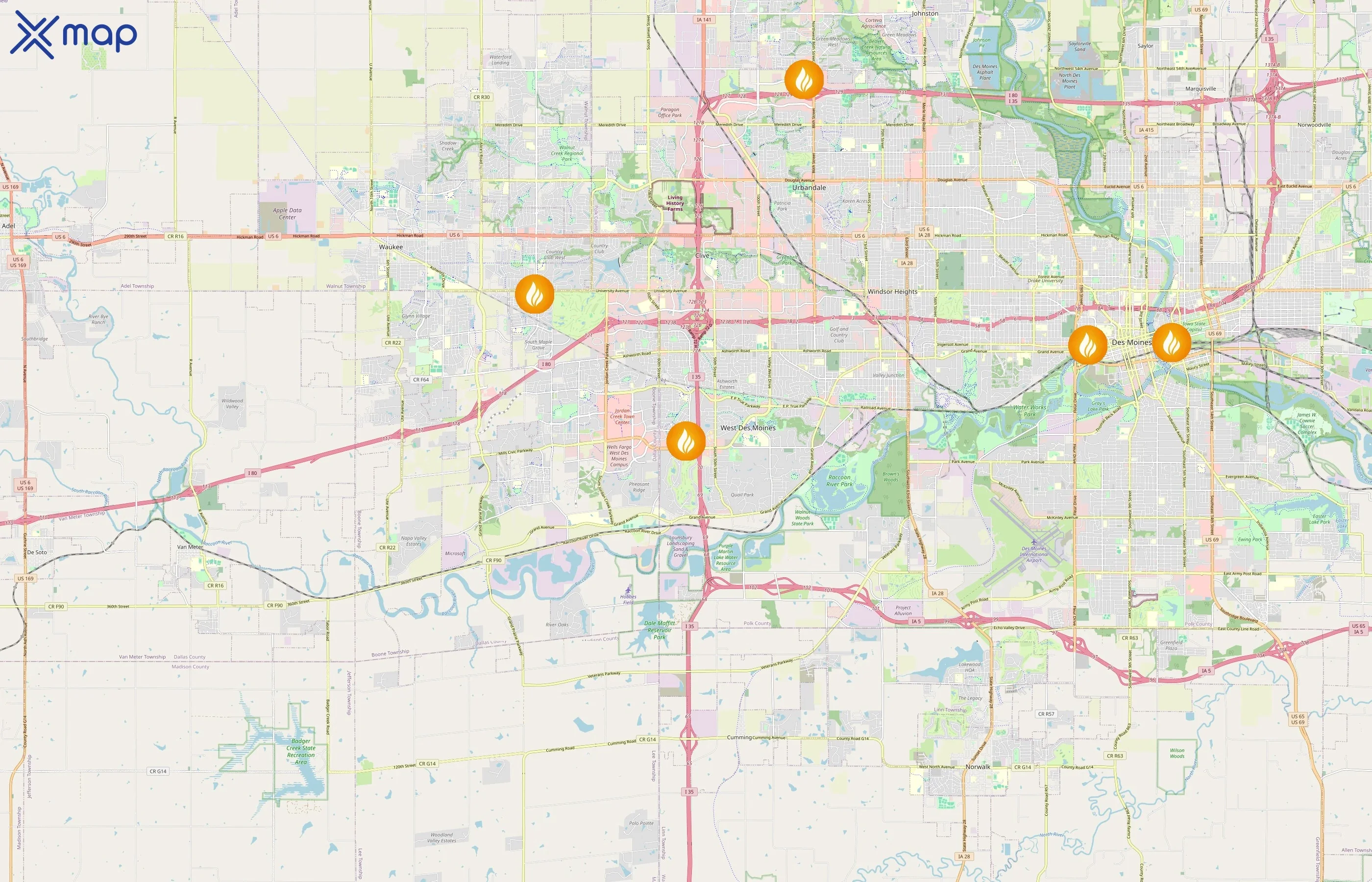 Power Life area coverage