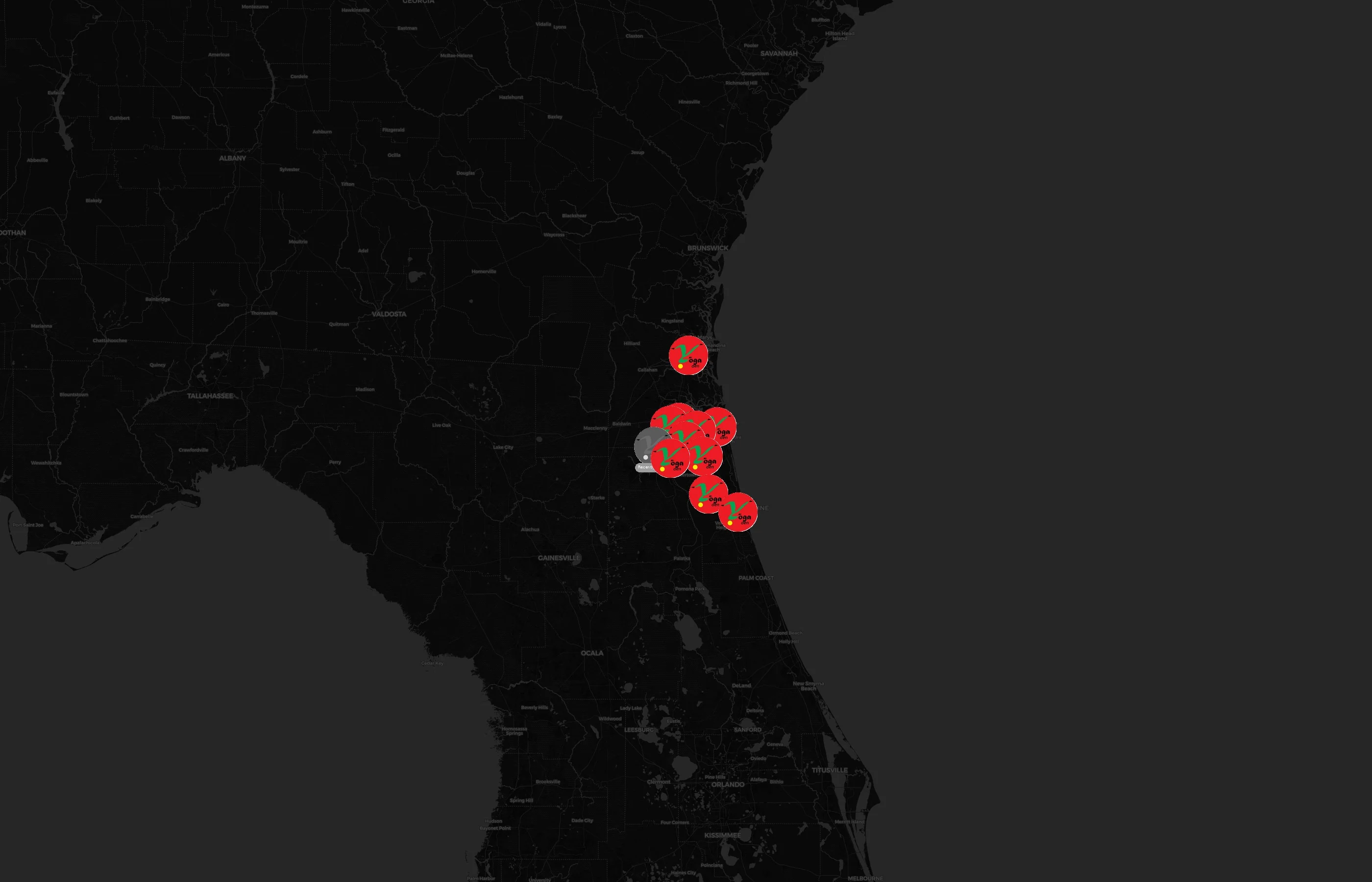 Yoga Den city distribution