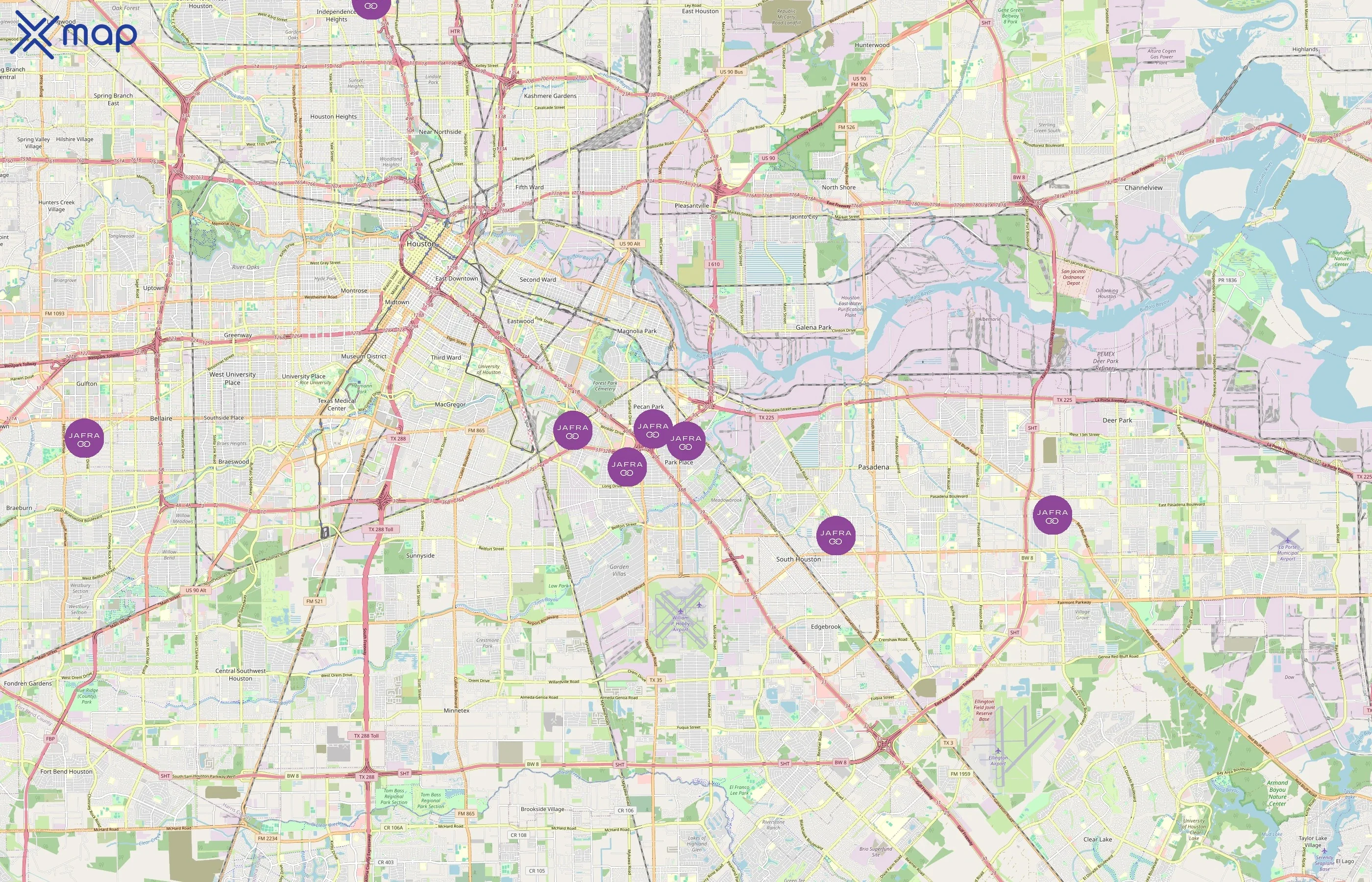 Jafra Cosmetics International area coverage