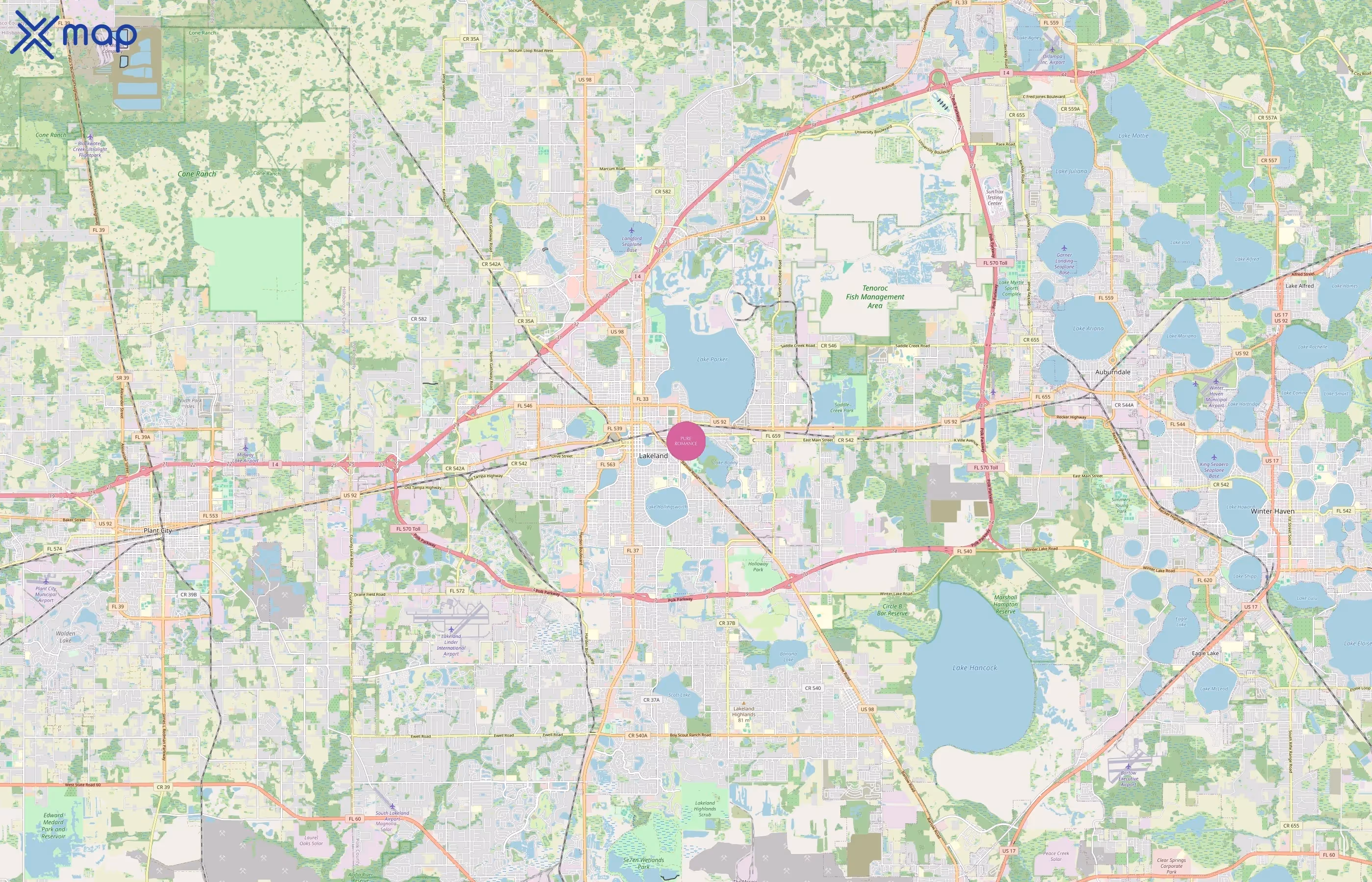 Pure Romance area coverage