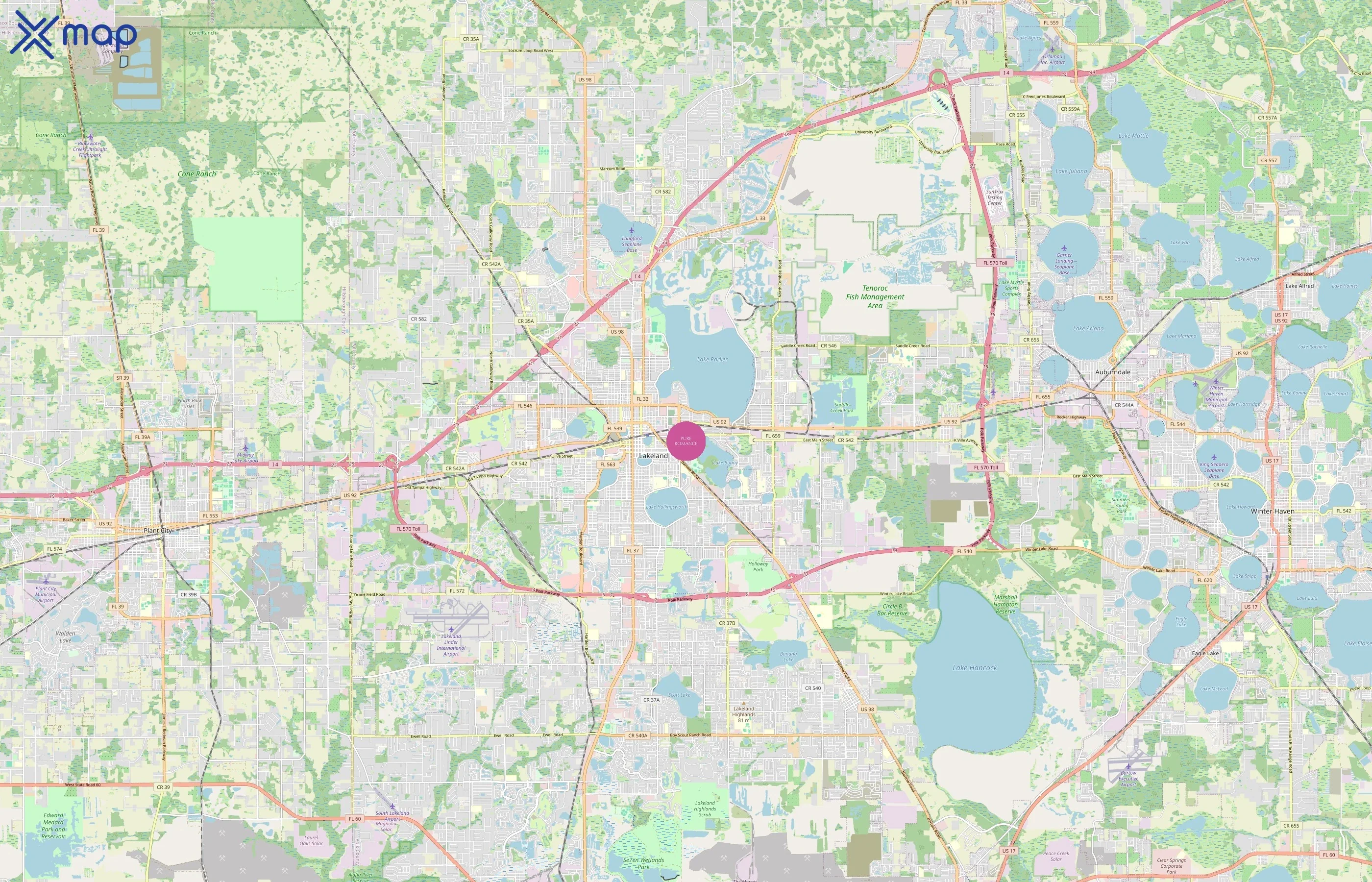 Pure Romance area coverage