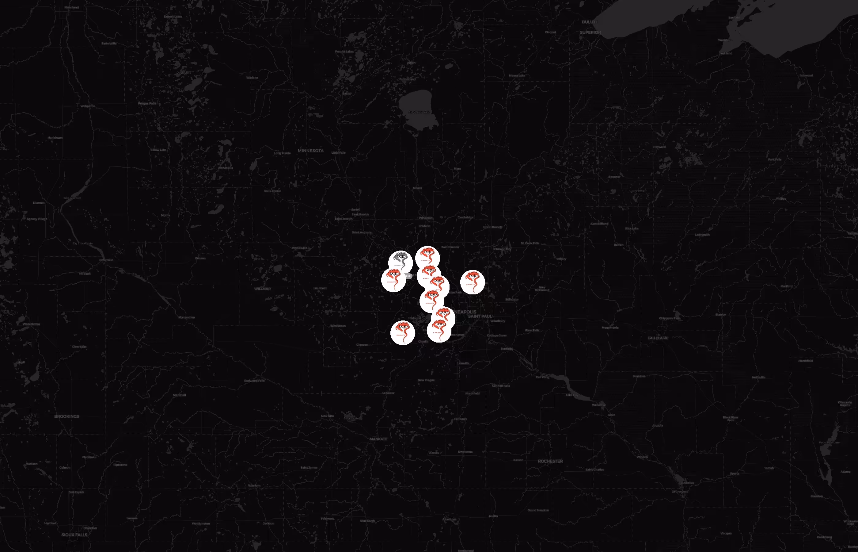Dojo Karate city distribution