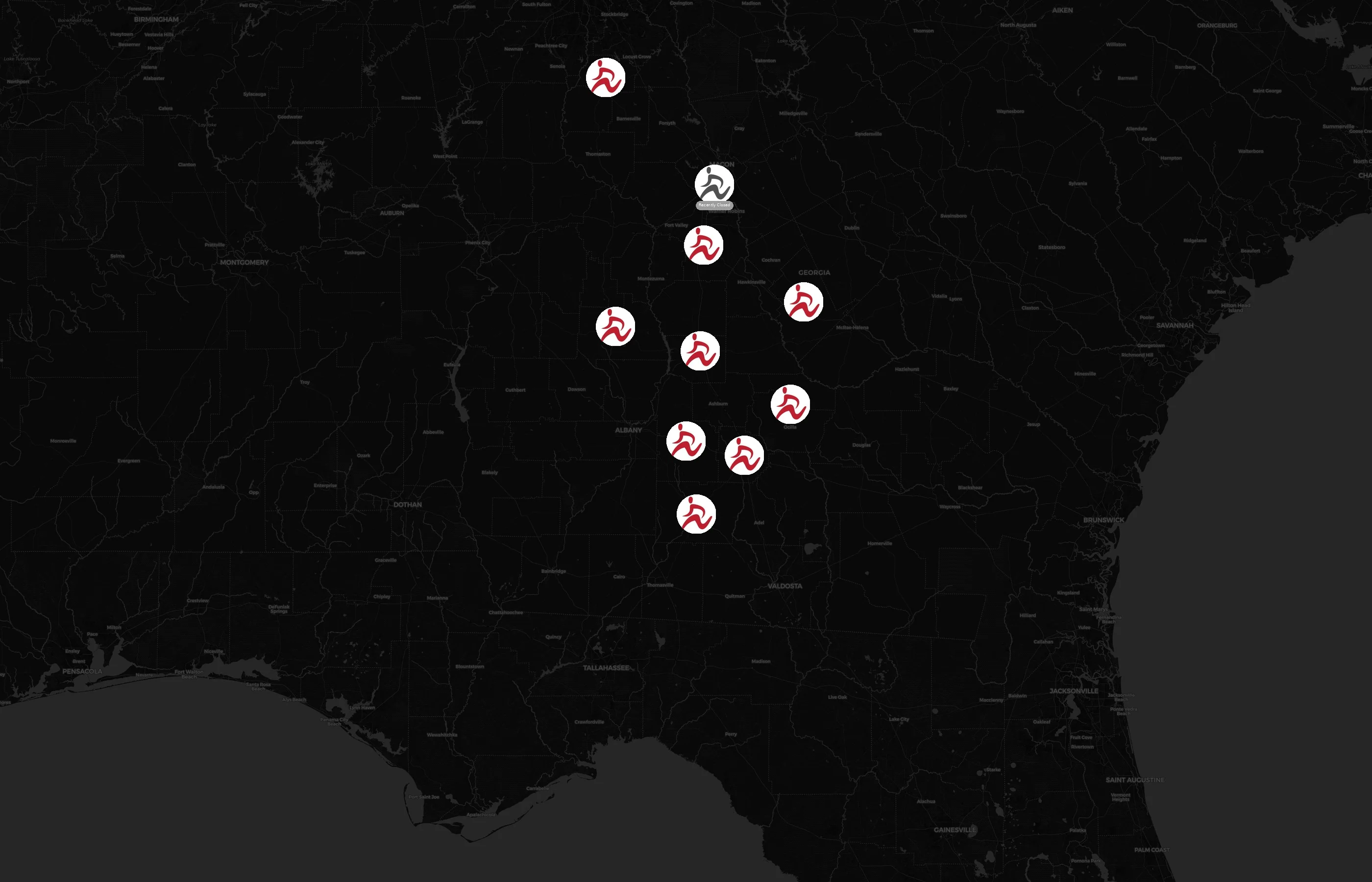 Destiny Fitness city distribution