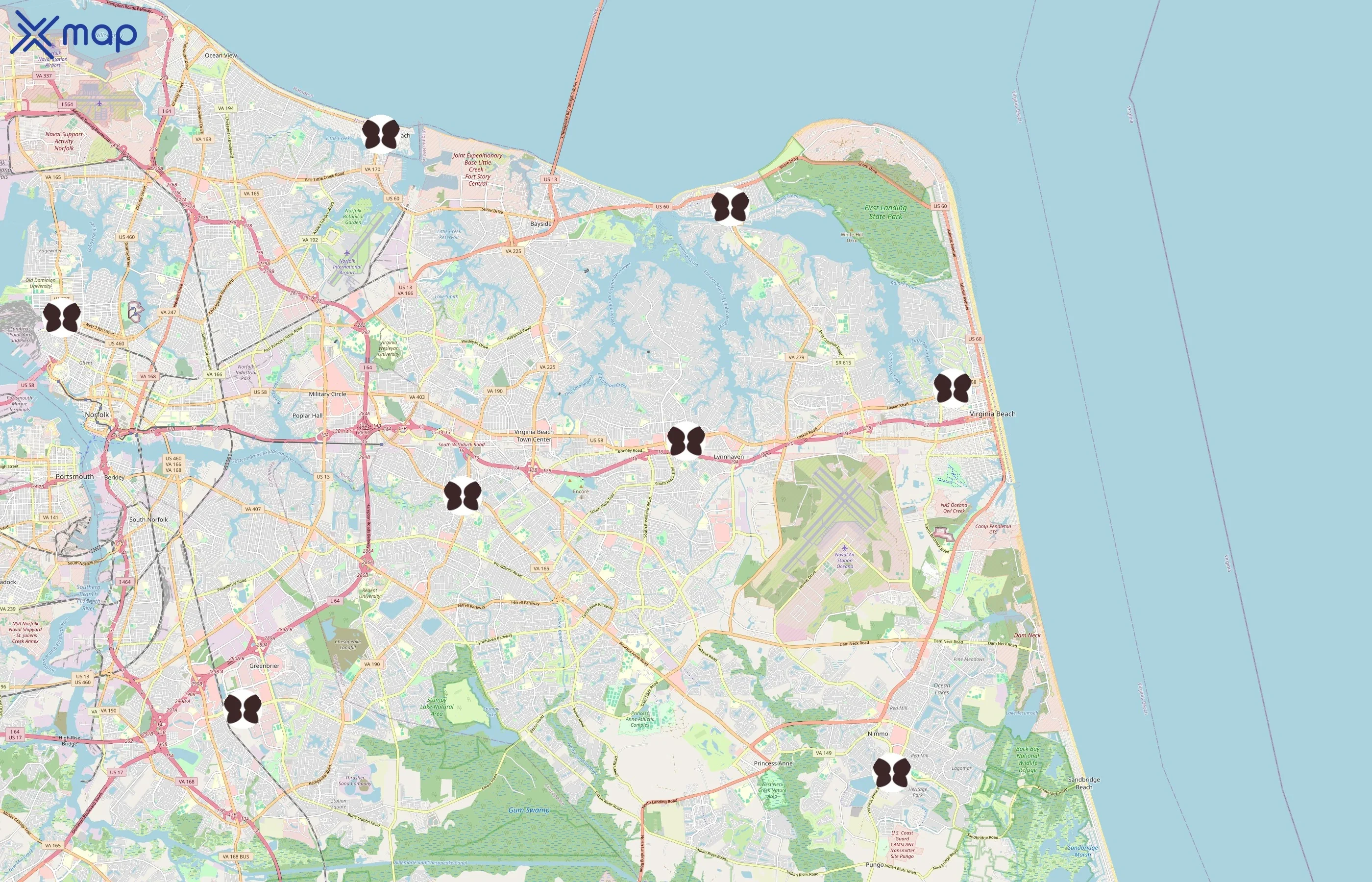 Vogue Lashes & Spa area coverage