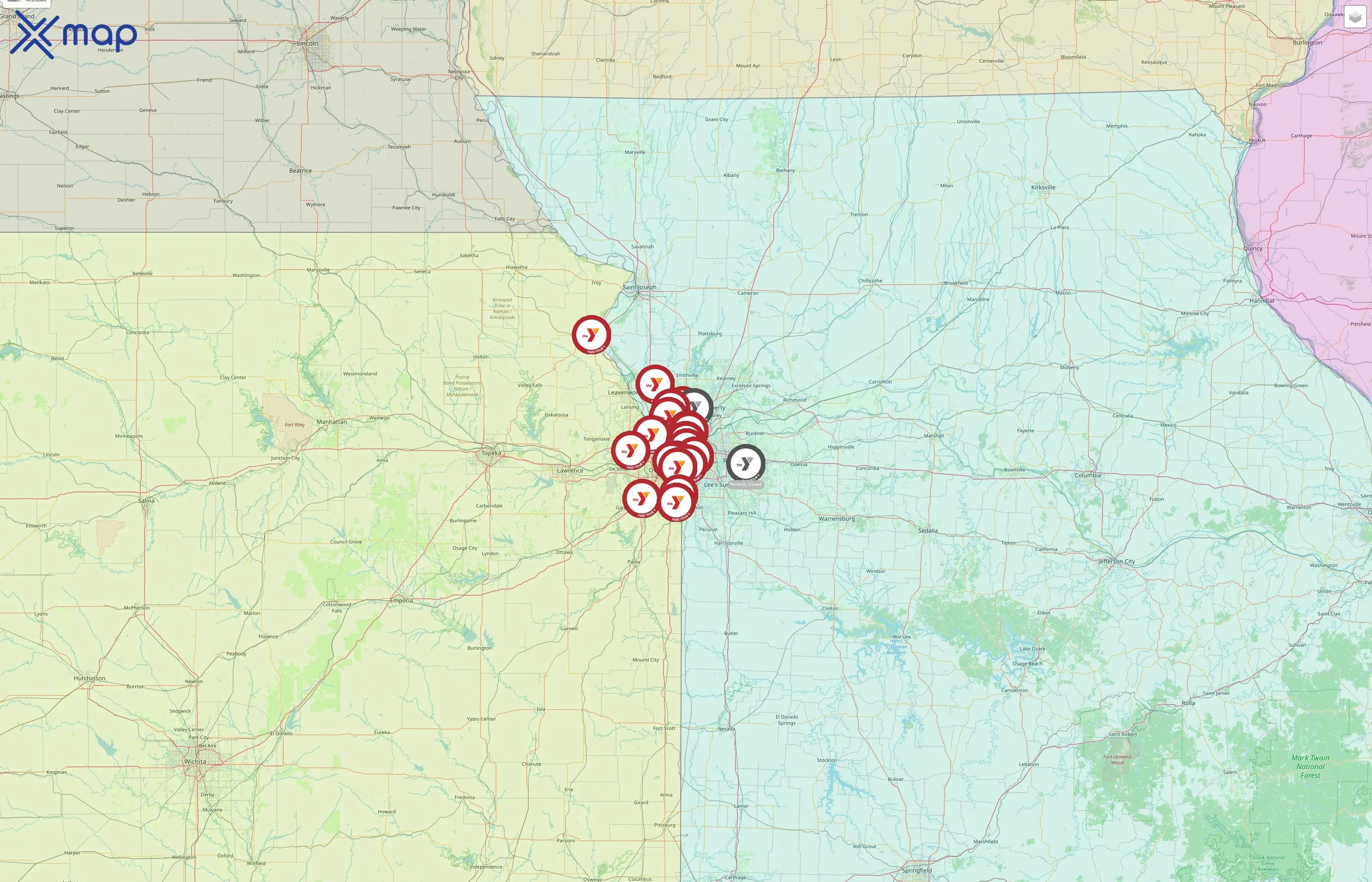 YMCA of Greater Kansas City street hotspots