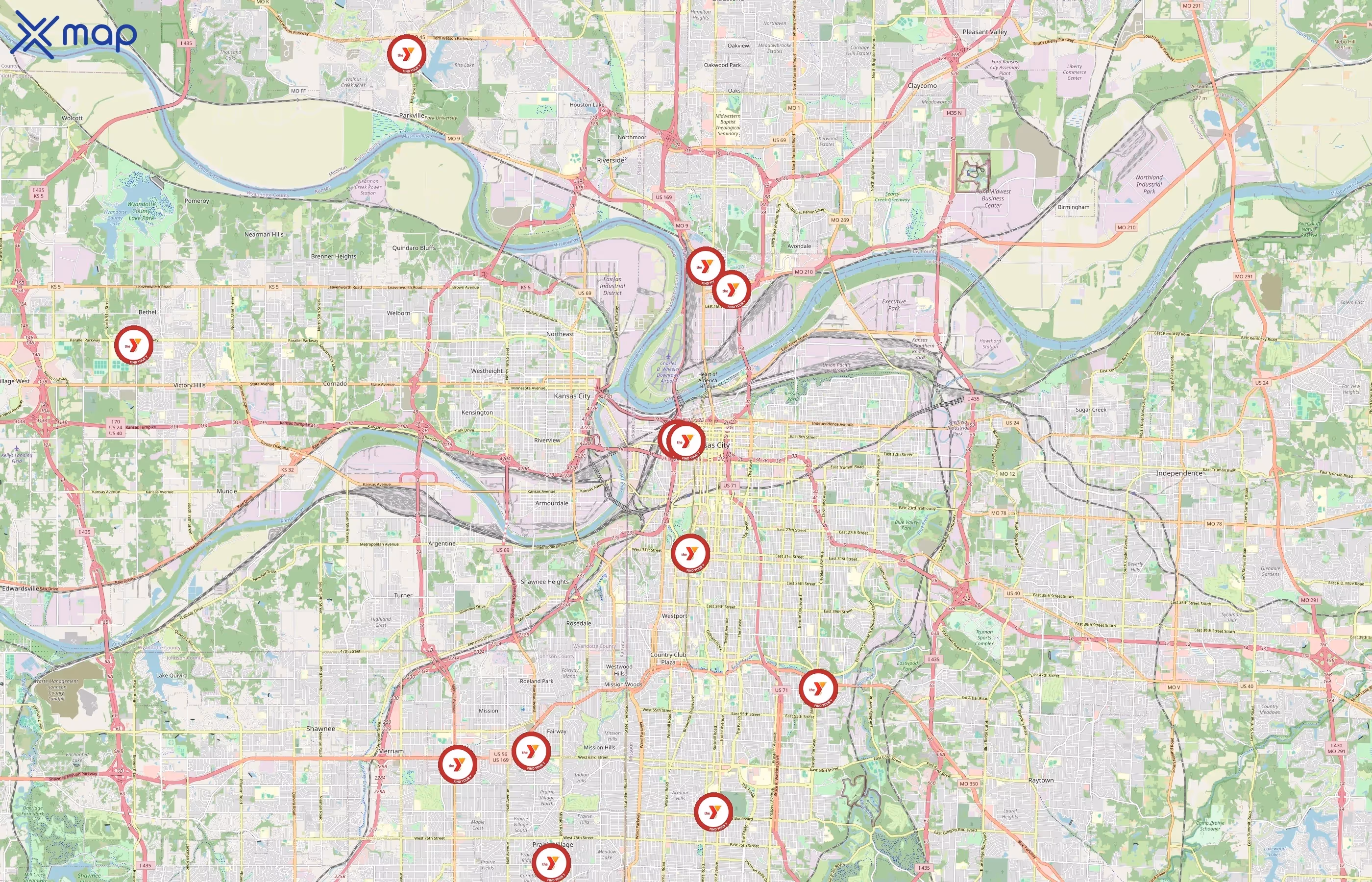 YMCA of Greater Kansas City area coverage