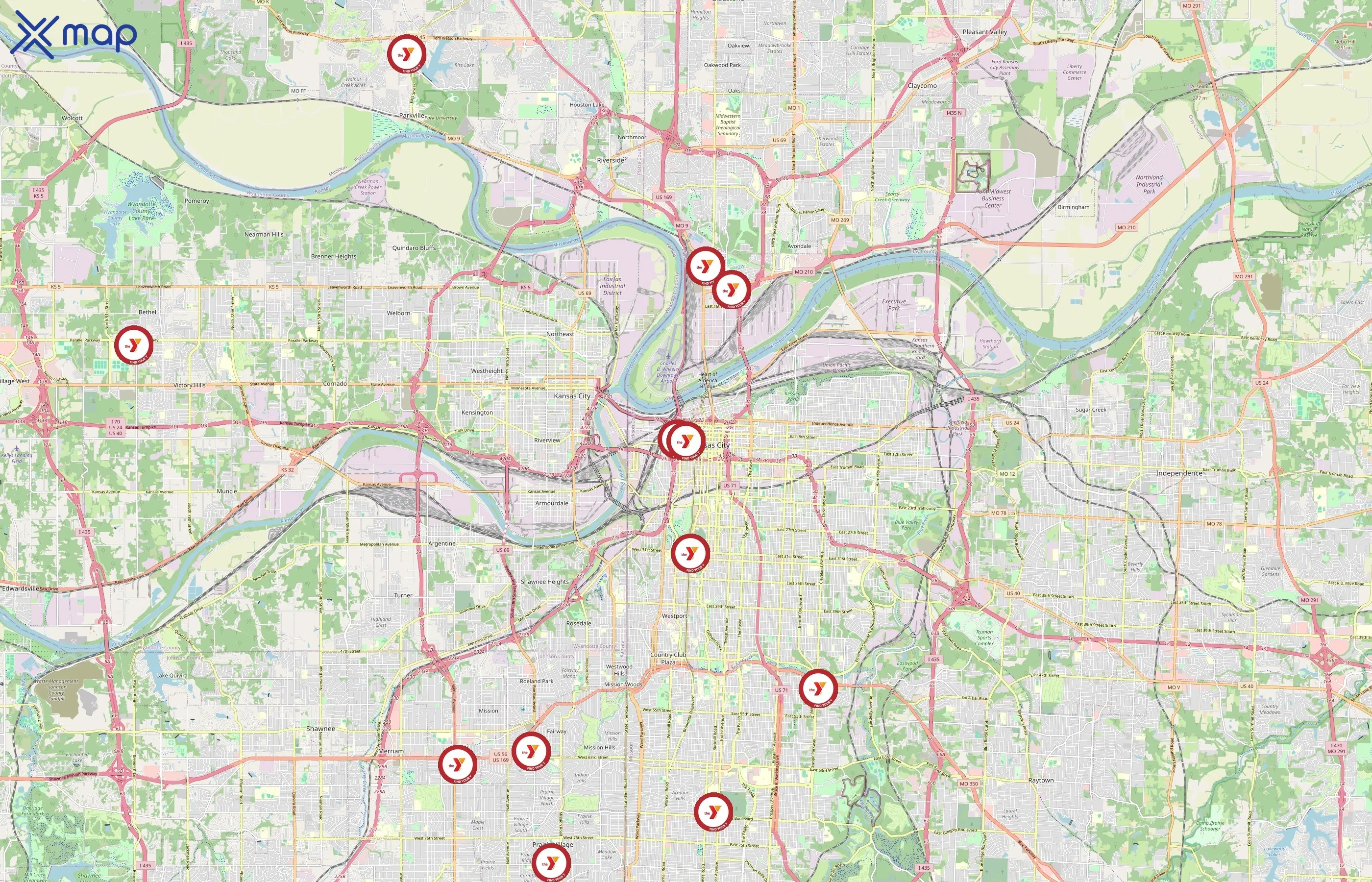 YMCA of Greater Kansas City area coverage