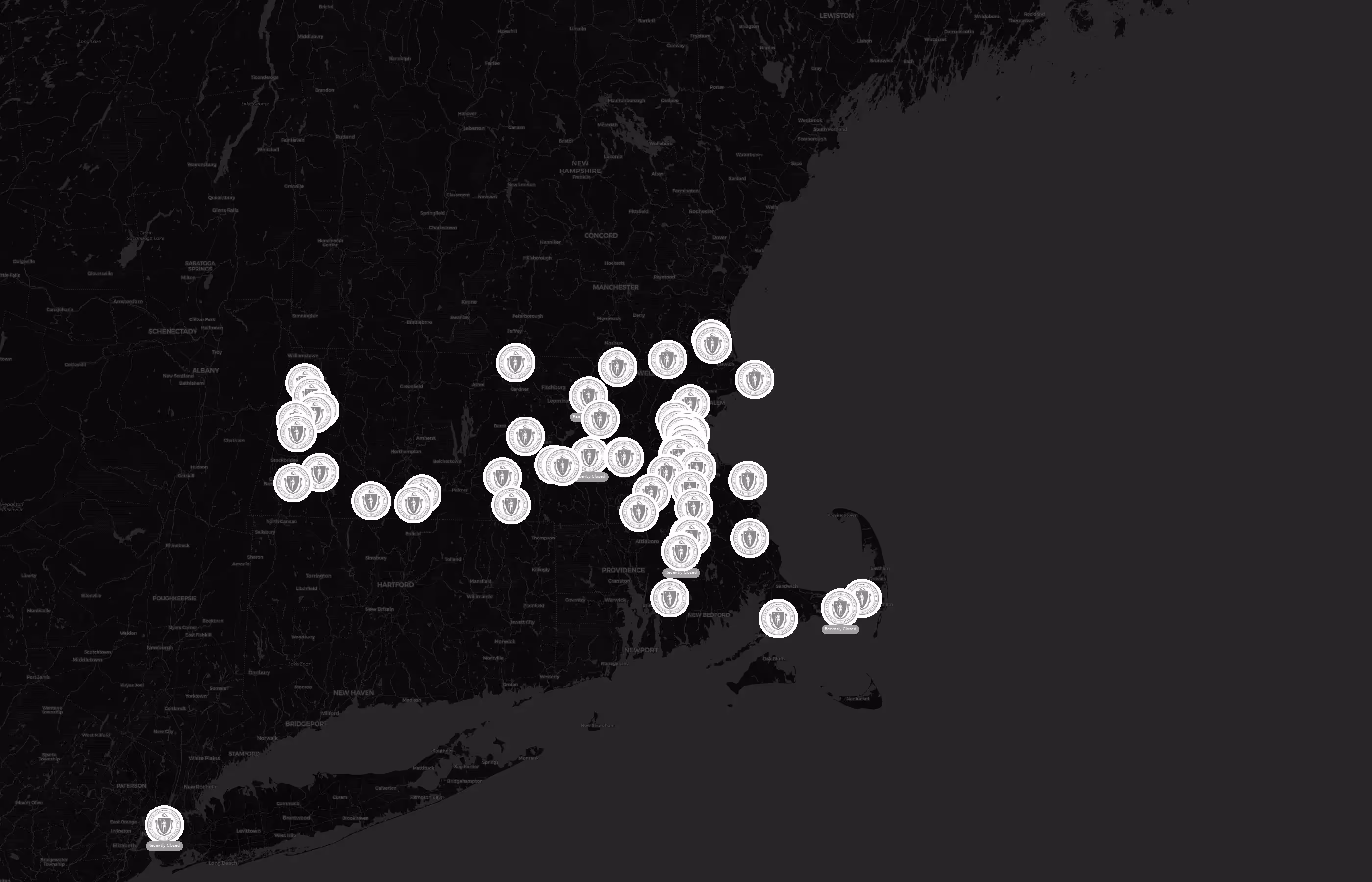 Massachusetts Government city distribution