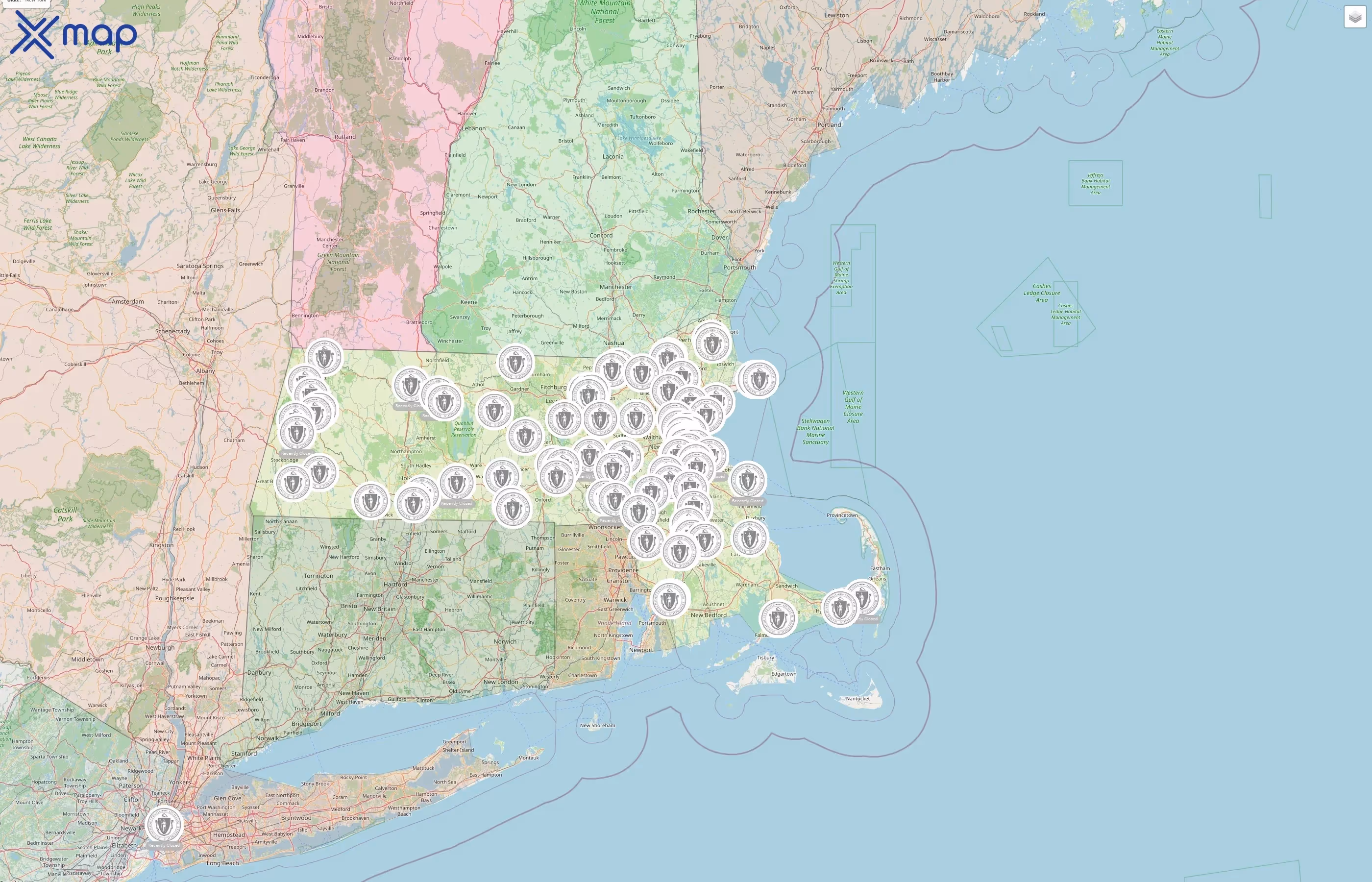 Massachusetts Government street hotspots