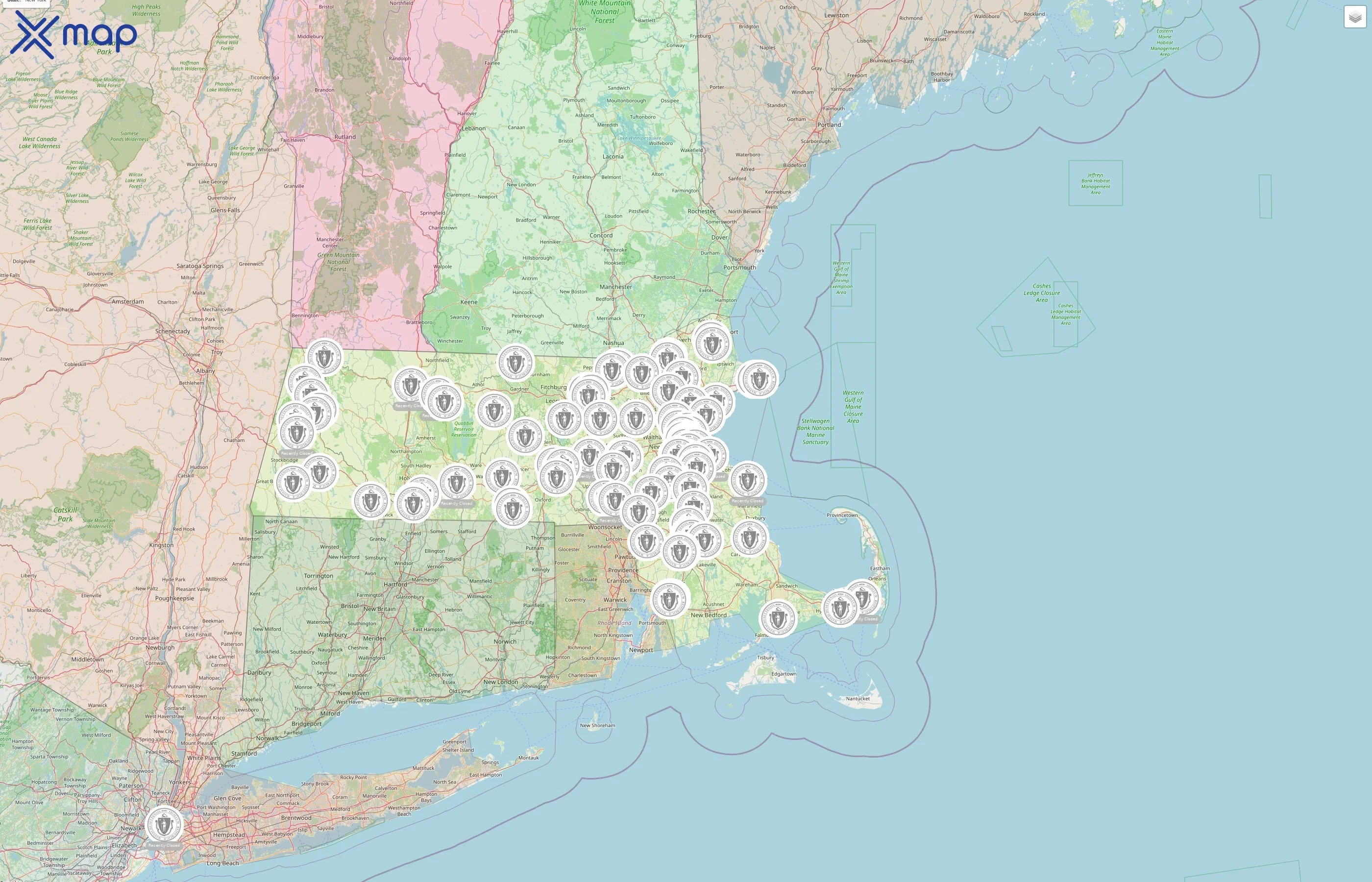 Massachusetts Government street hotspots