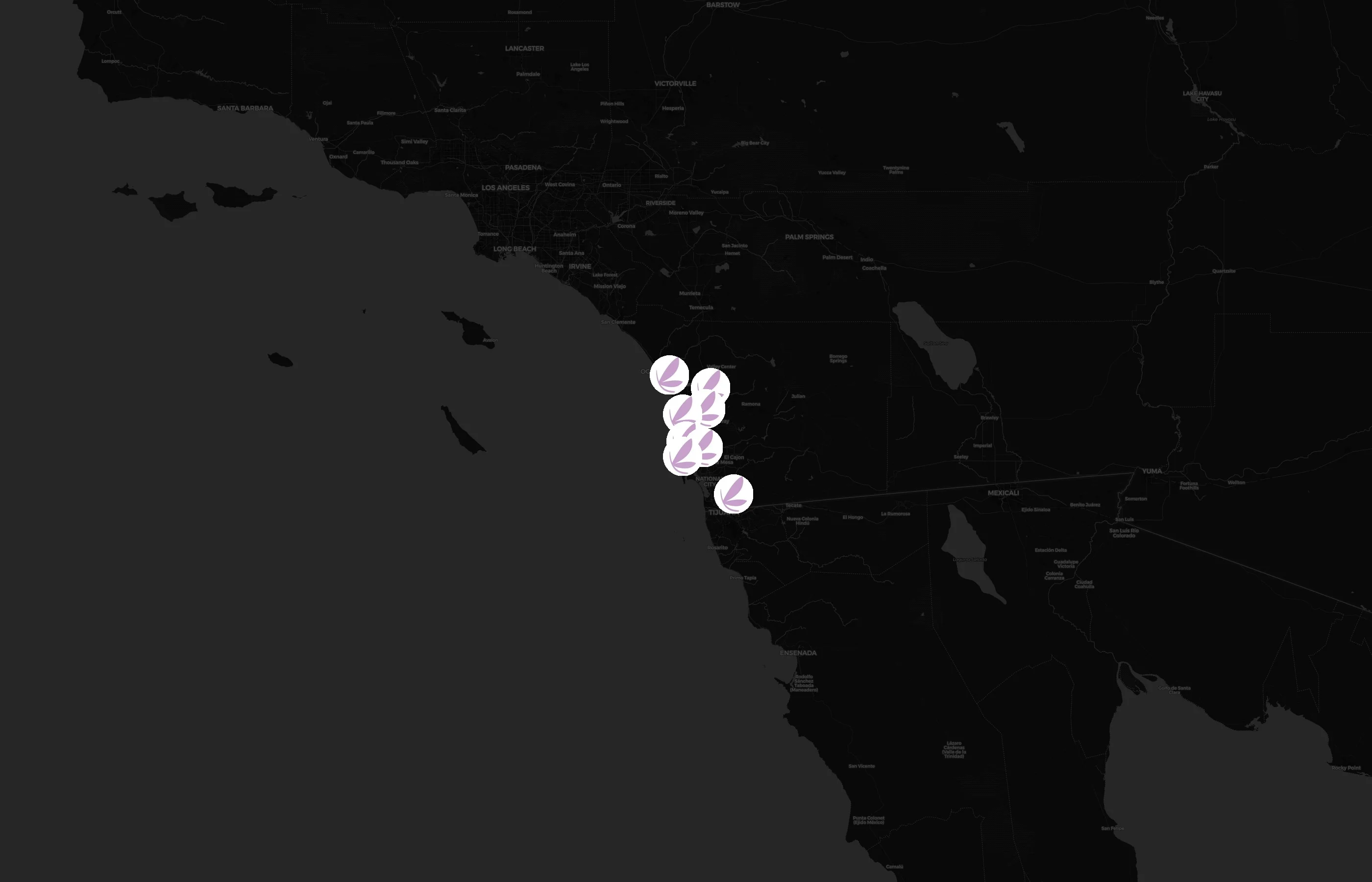 LashBar city distribution