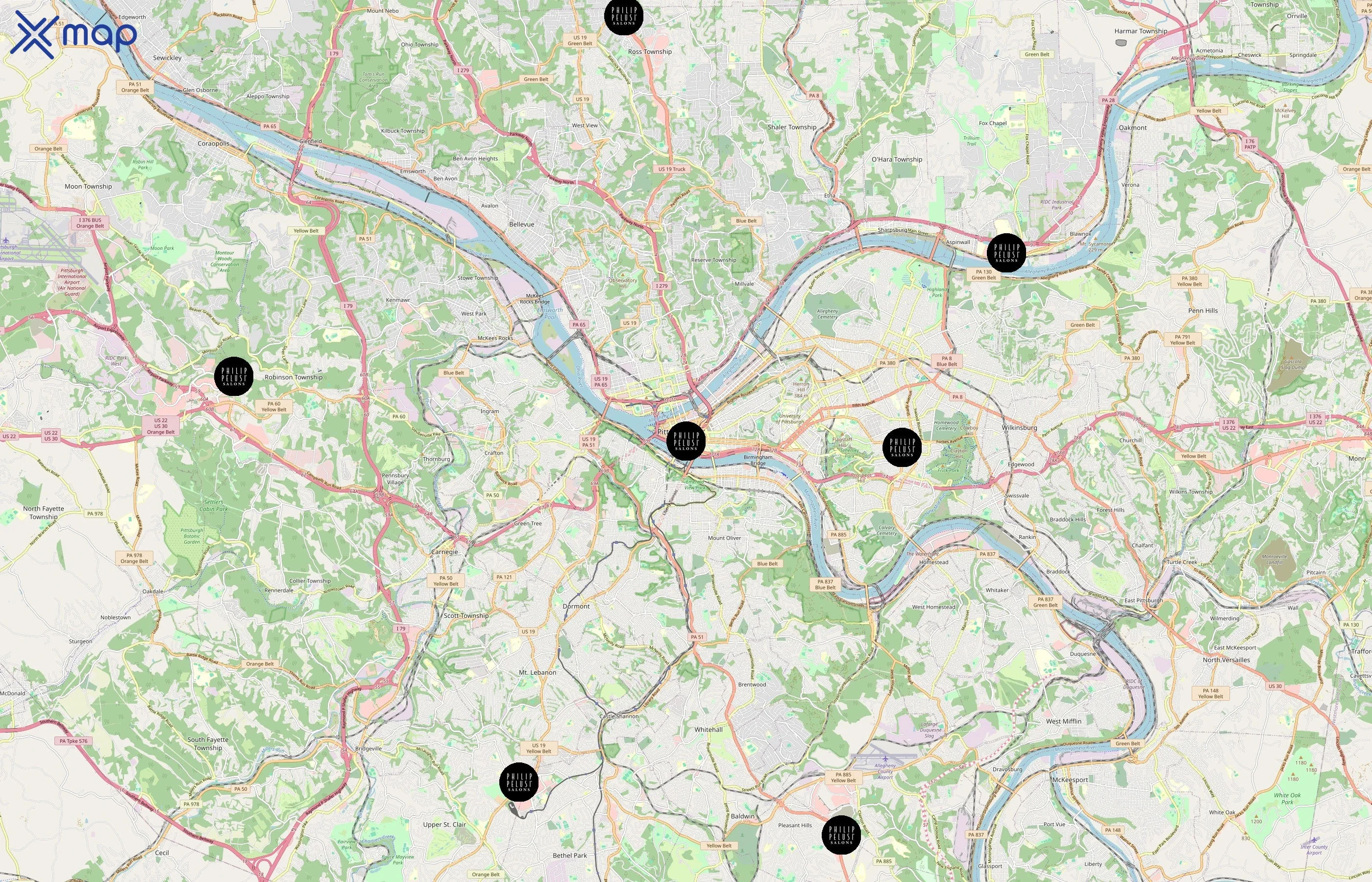 Philip Pelusi Salons area coverage