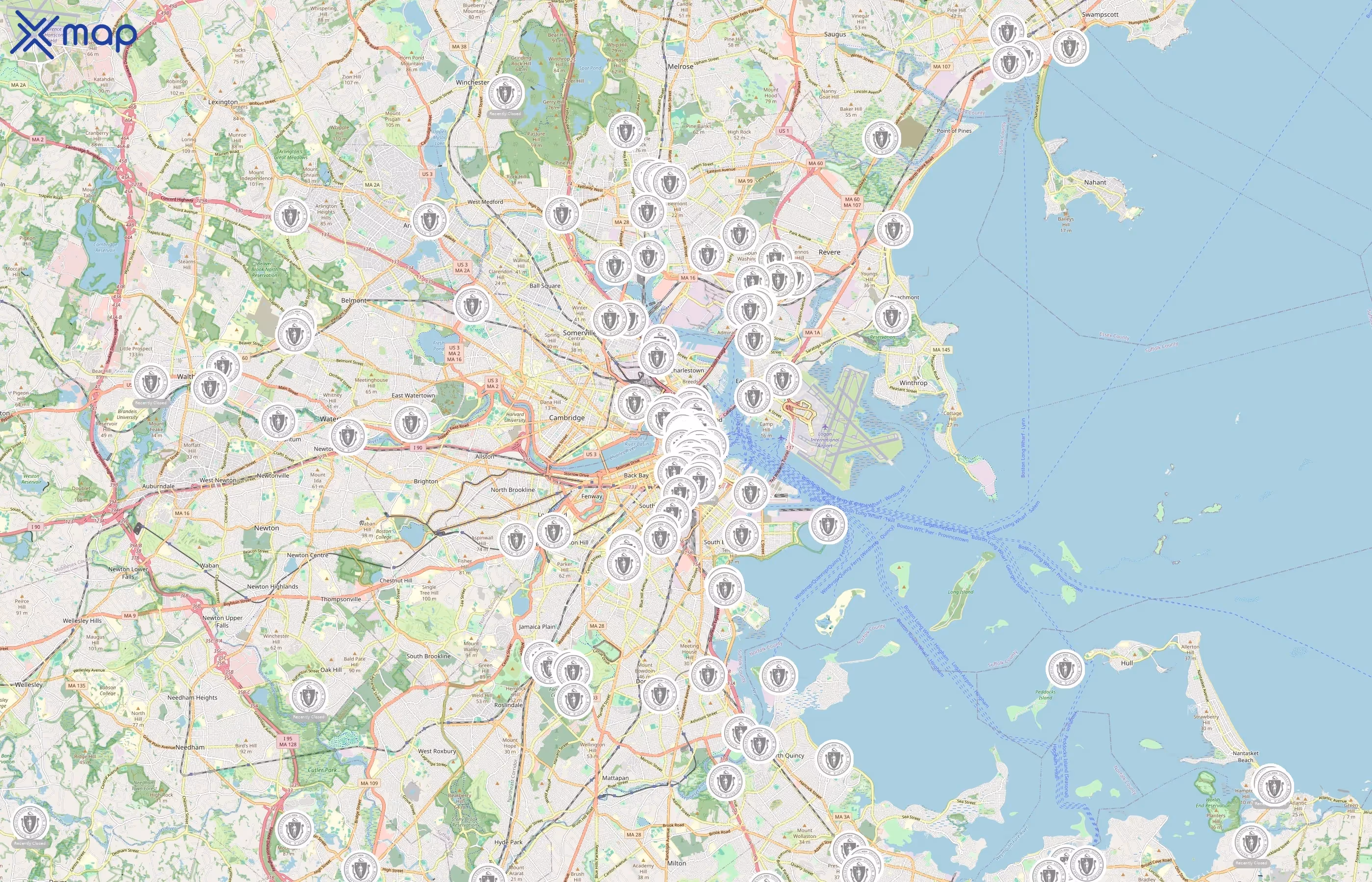 Massachusetts Government area coverage