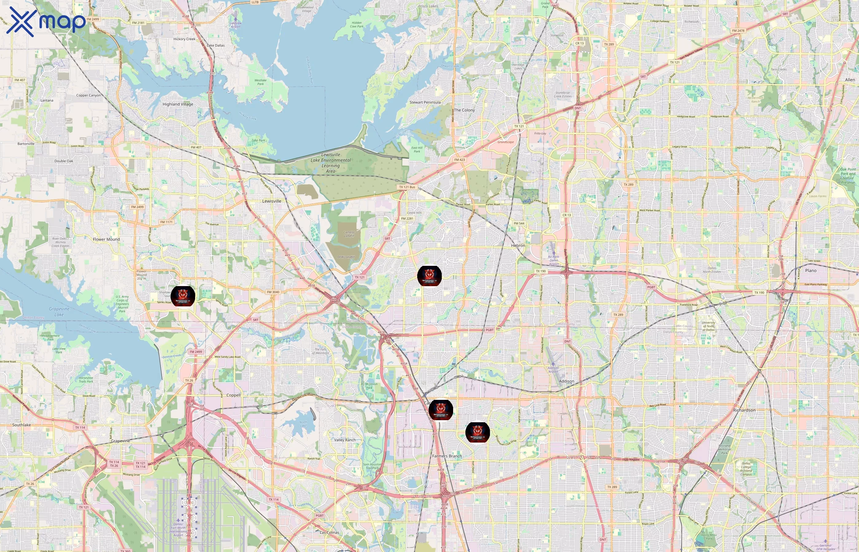 Red Tiger Karate area coverage