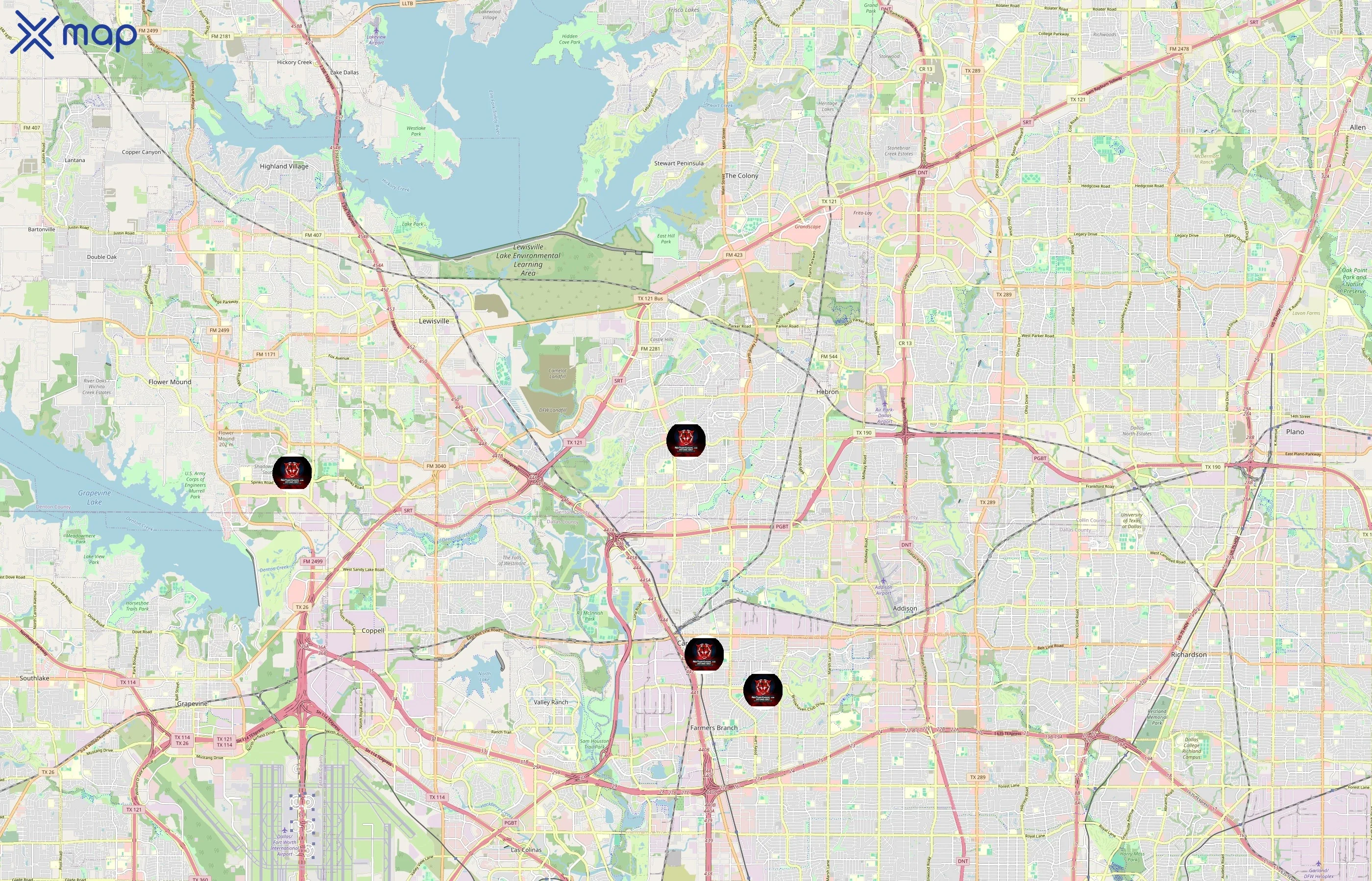 Red Tiger Karate area coverage