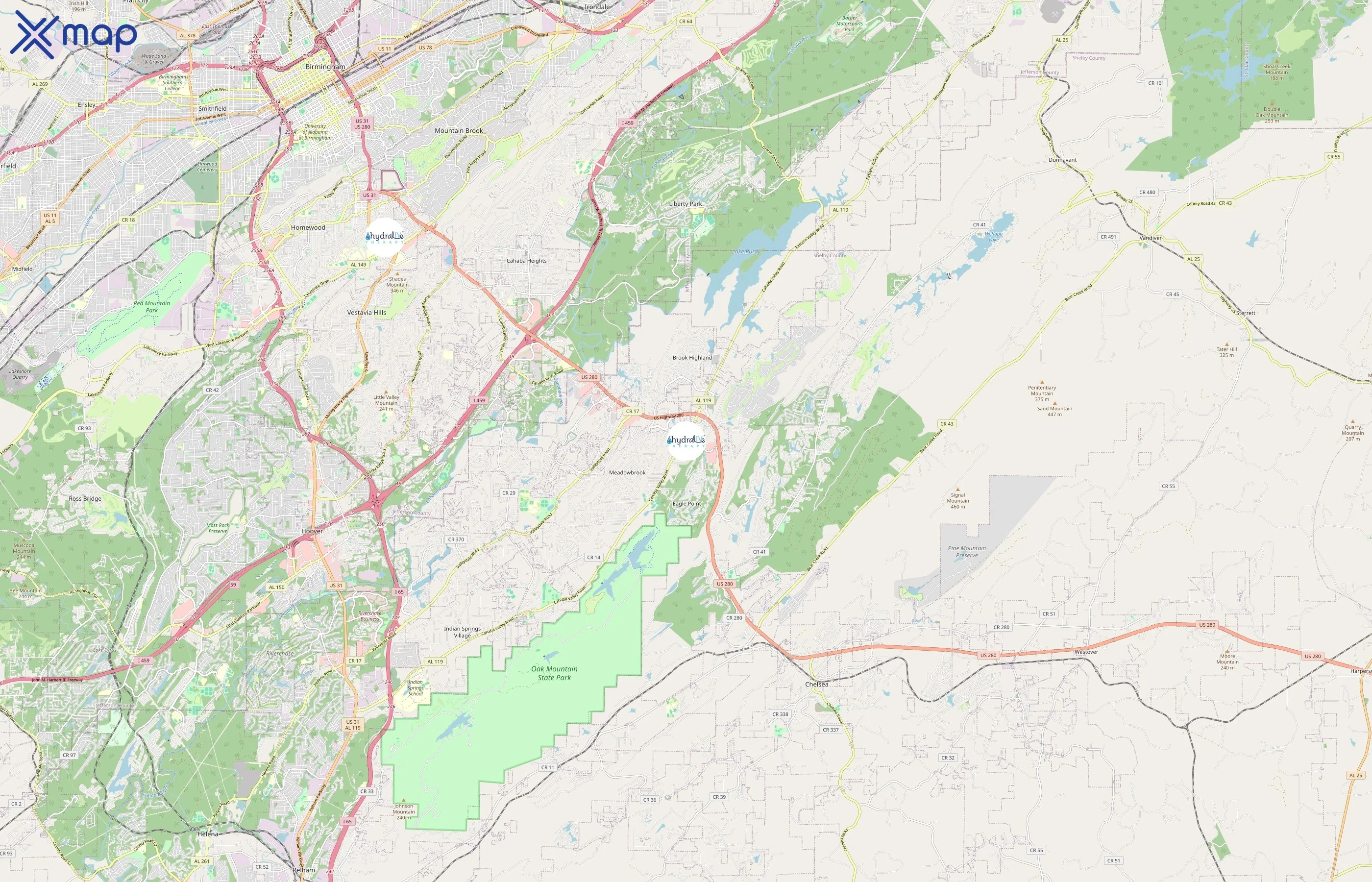 Hydralive Therapy area coverage