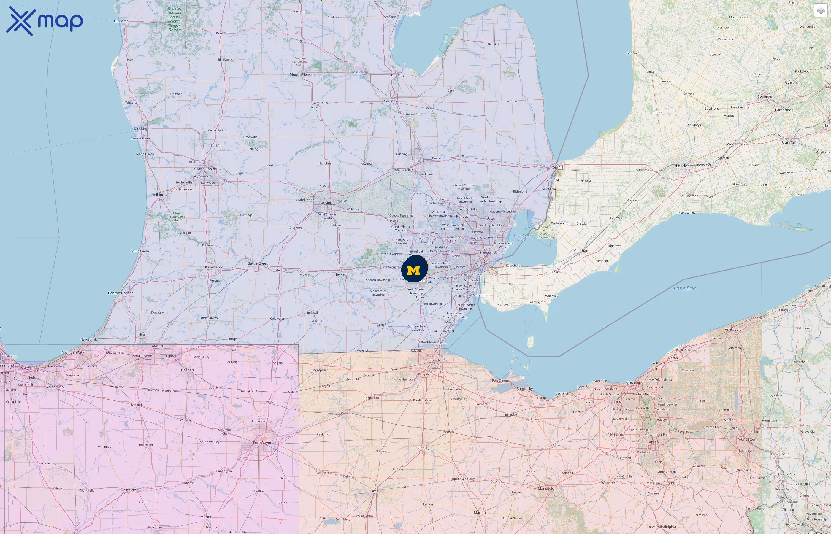 University of Michigan Recreational Sports street hotspots