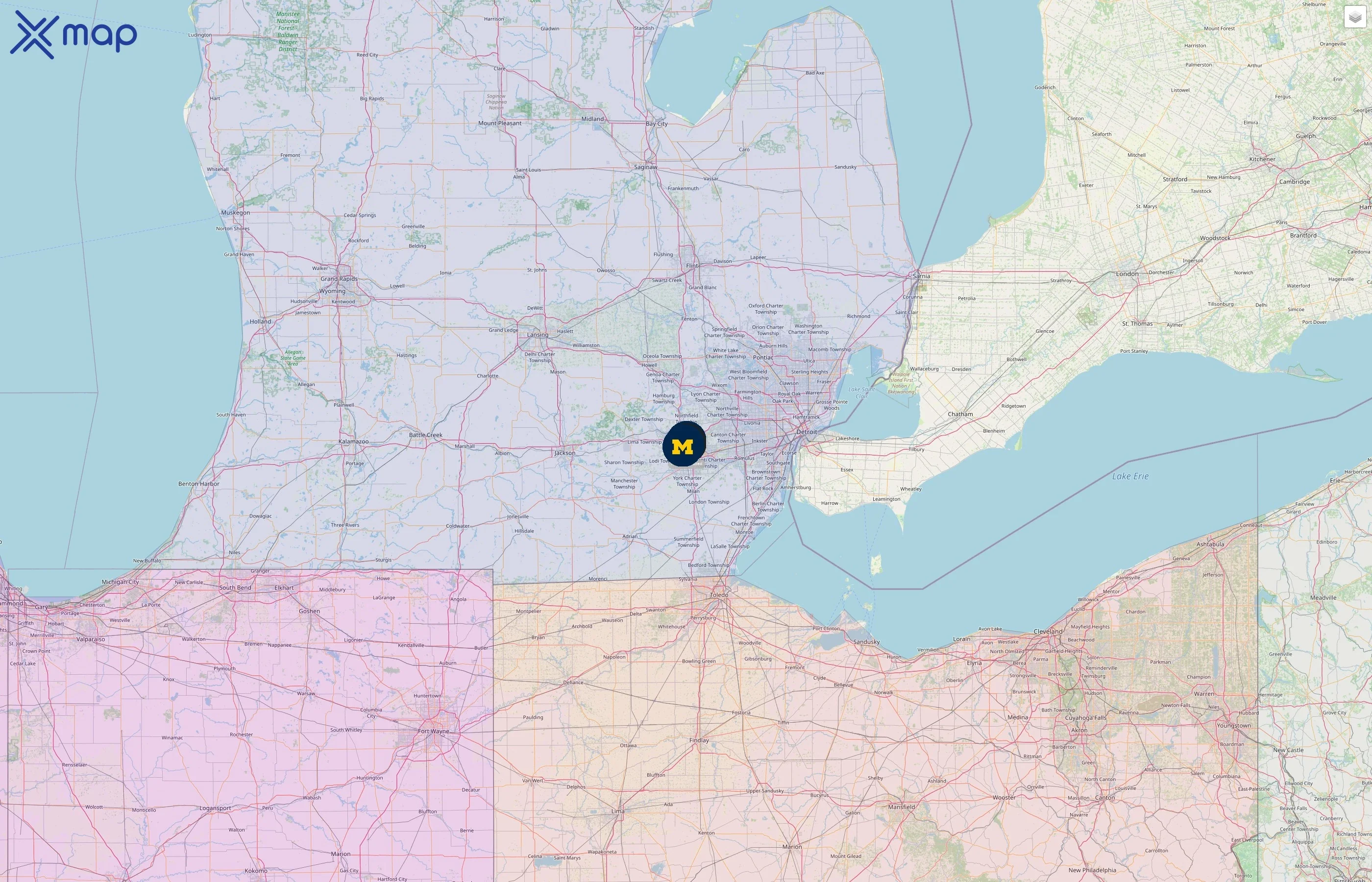 University of Michigan Recreational Sports street hotspots