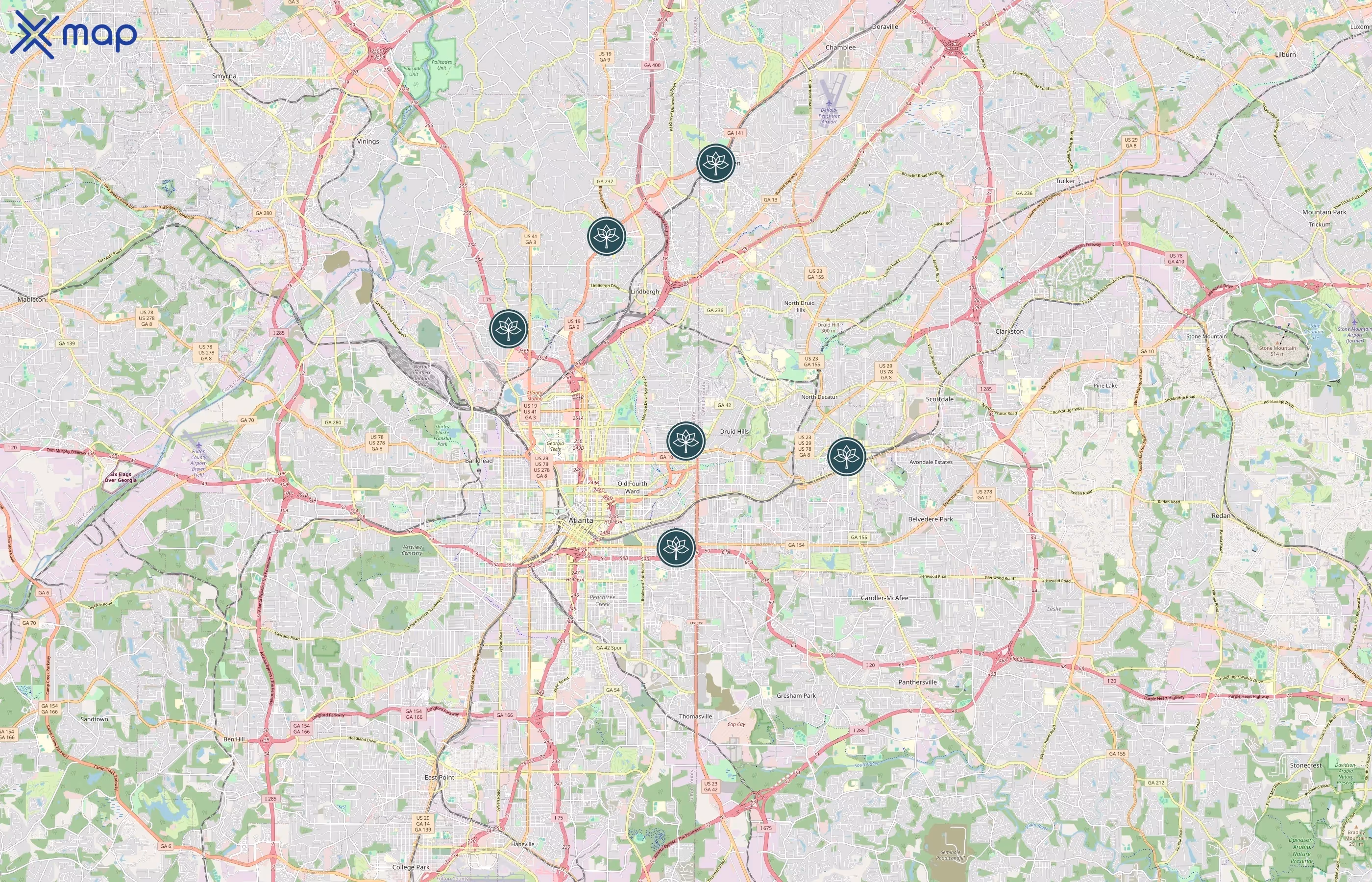 Highland Yoga area coverage