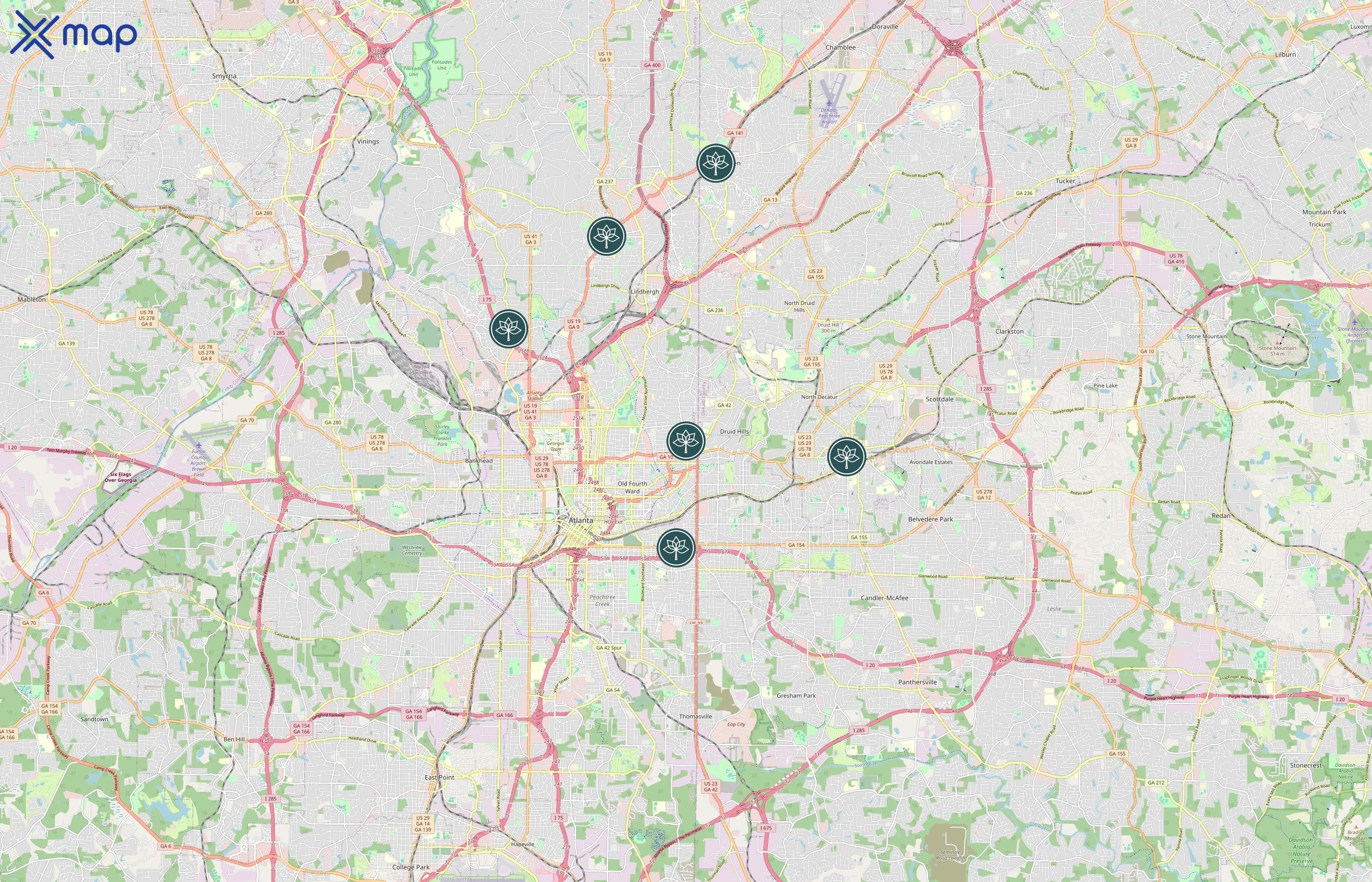 Highland Yoga area coverage