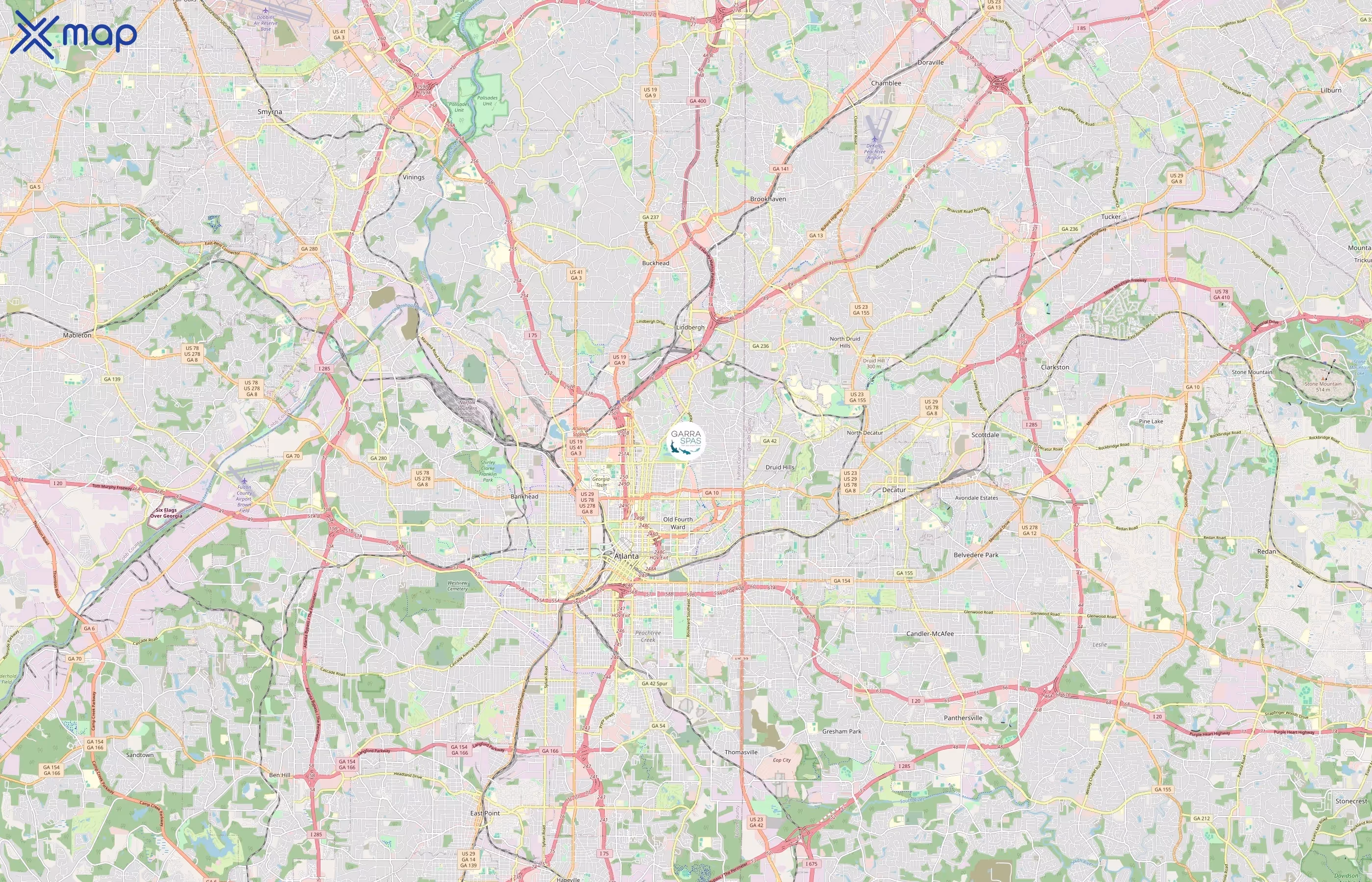 Garra Spas area coverage