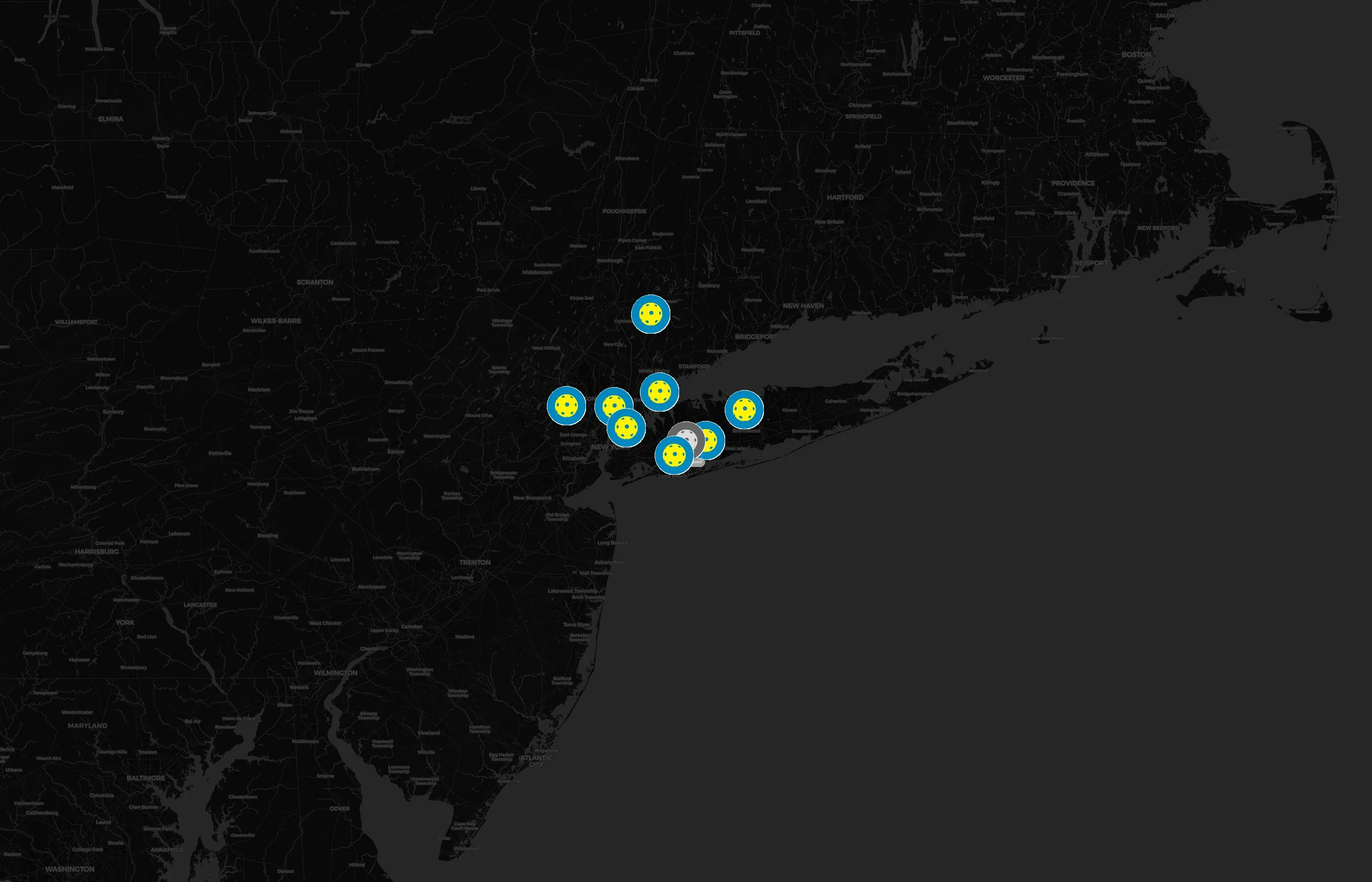 SPORTIME Pickleball city distribution