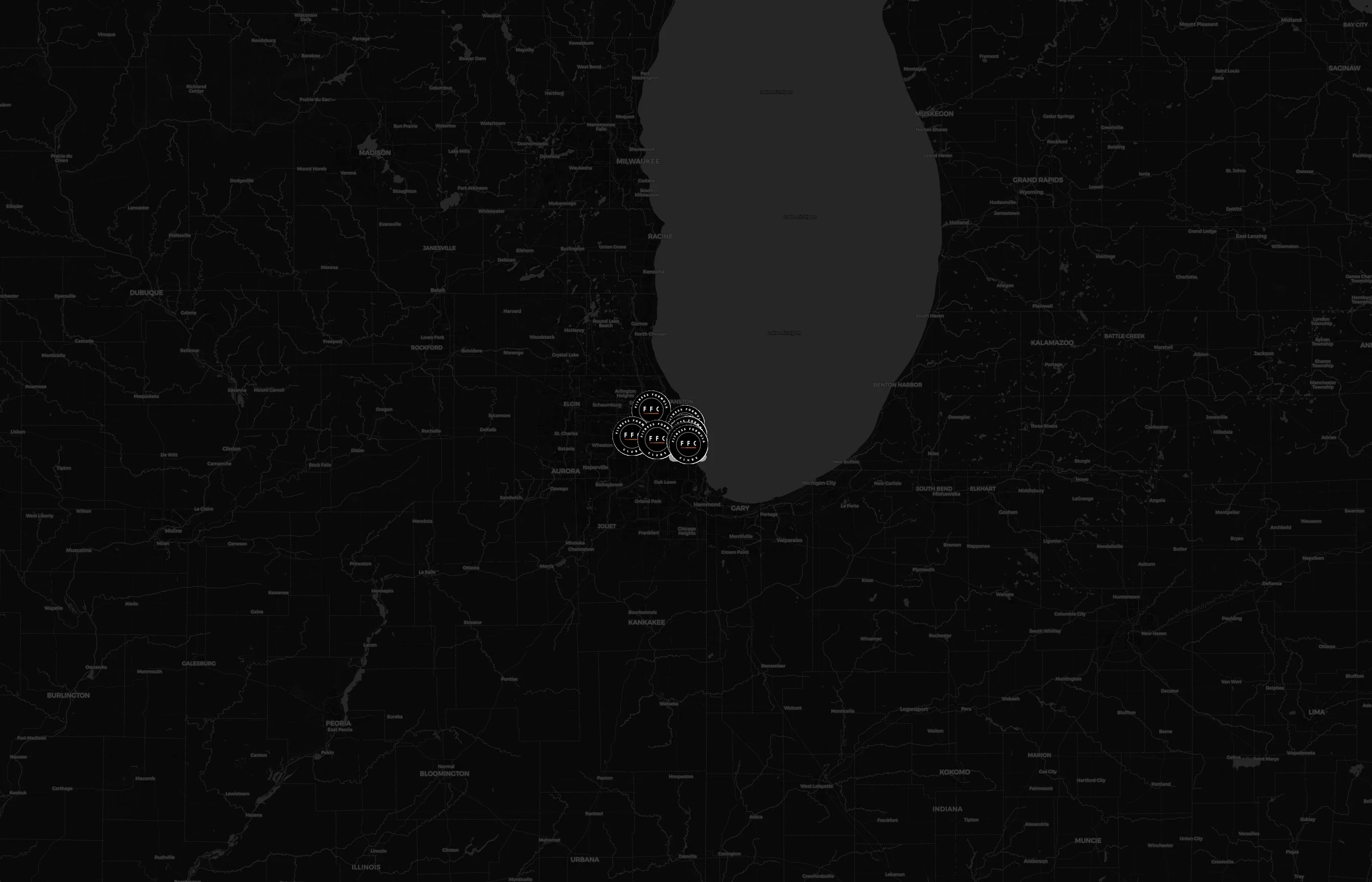 Fitness Formula Clubs city distribution