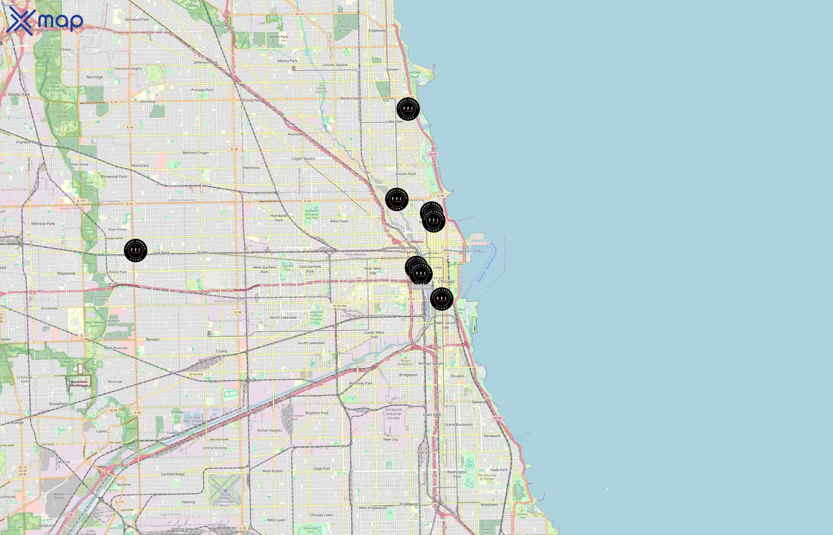 Fitness Formula Clubs area coverage