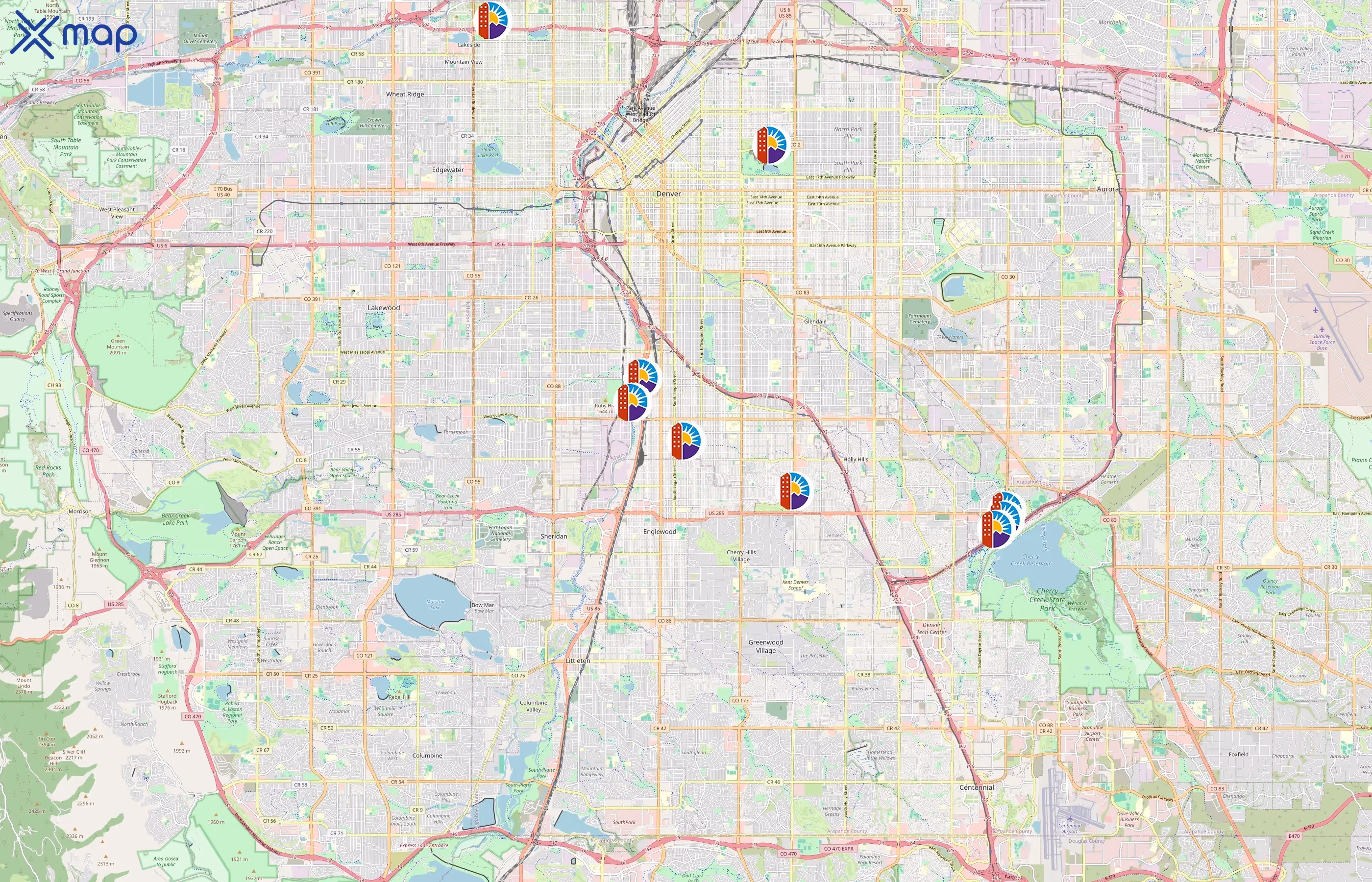 City of Denver Golf area coverage
