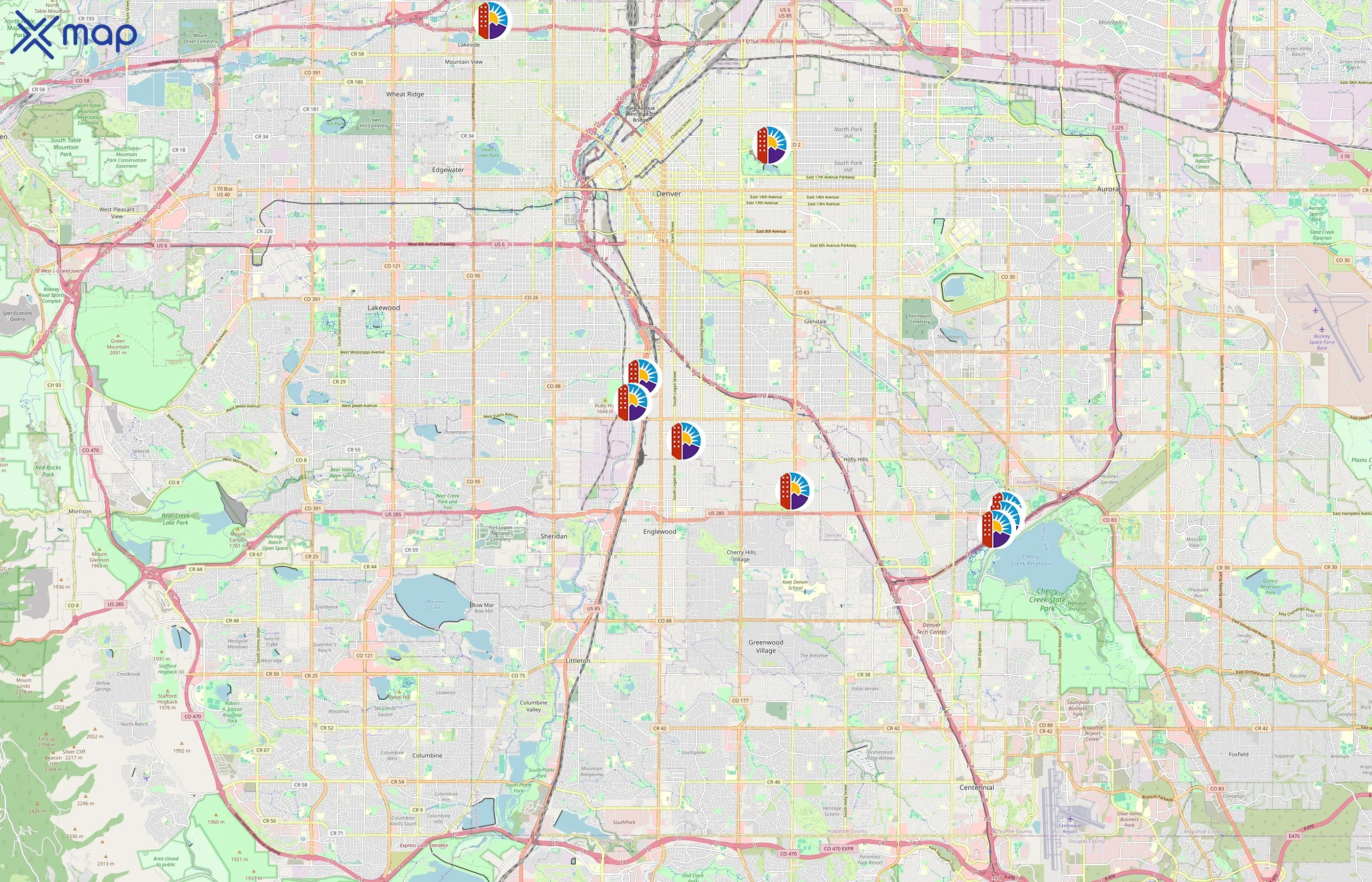 City of Denver Golf area coverage