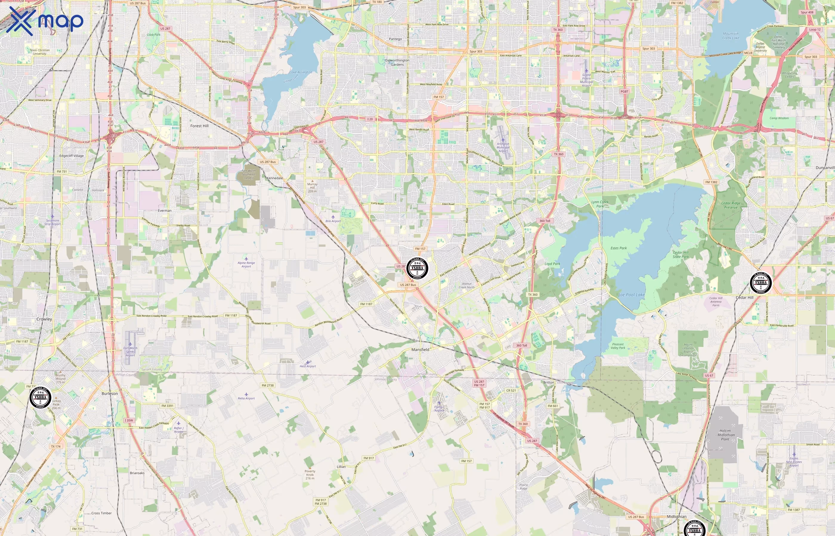 TX Black Belt Academy area coverage