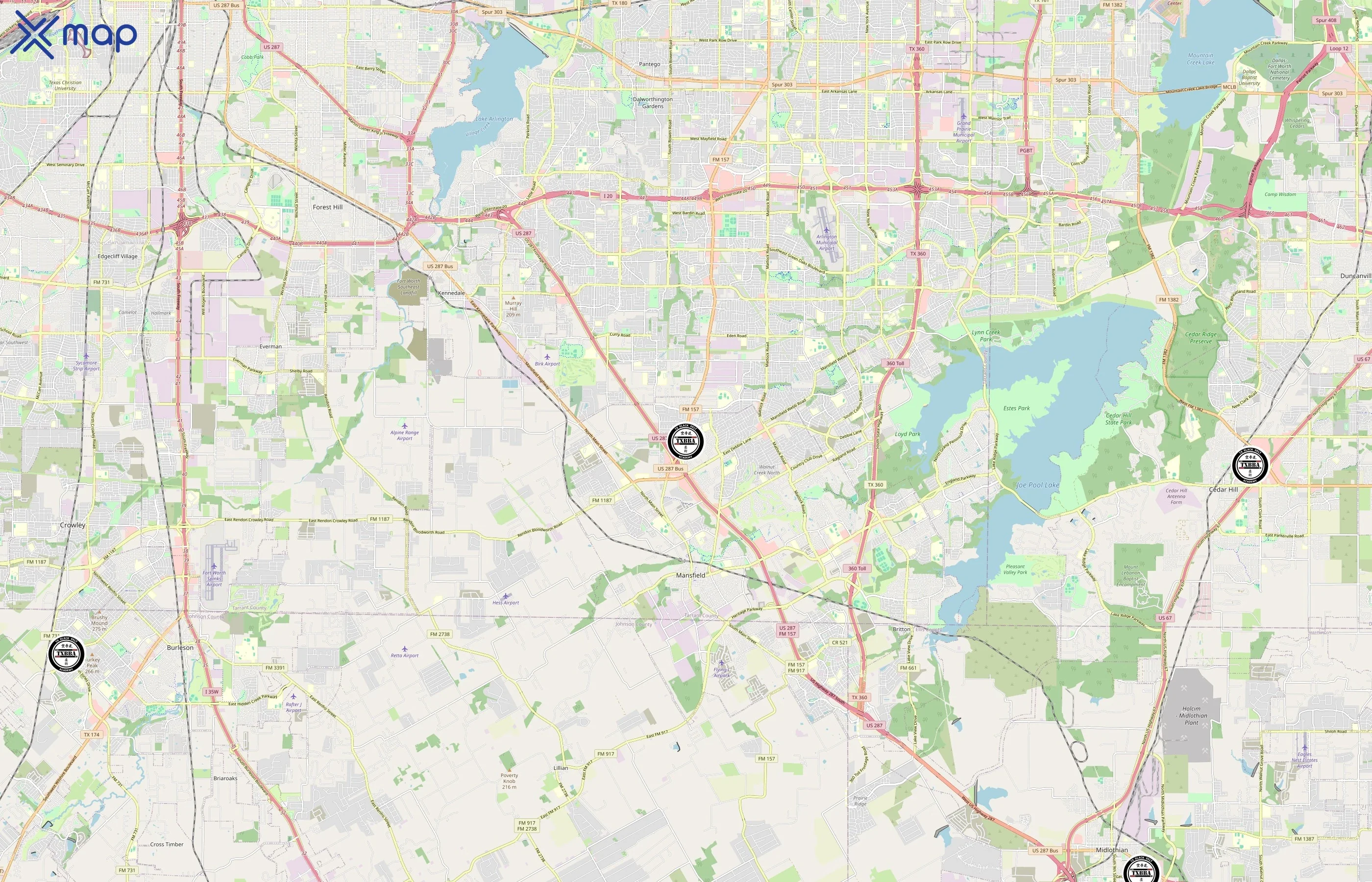 TX Black Belt Academy area coverage