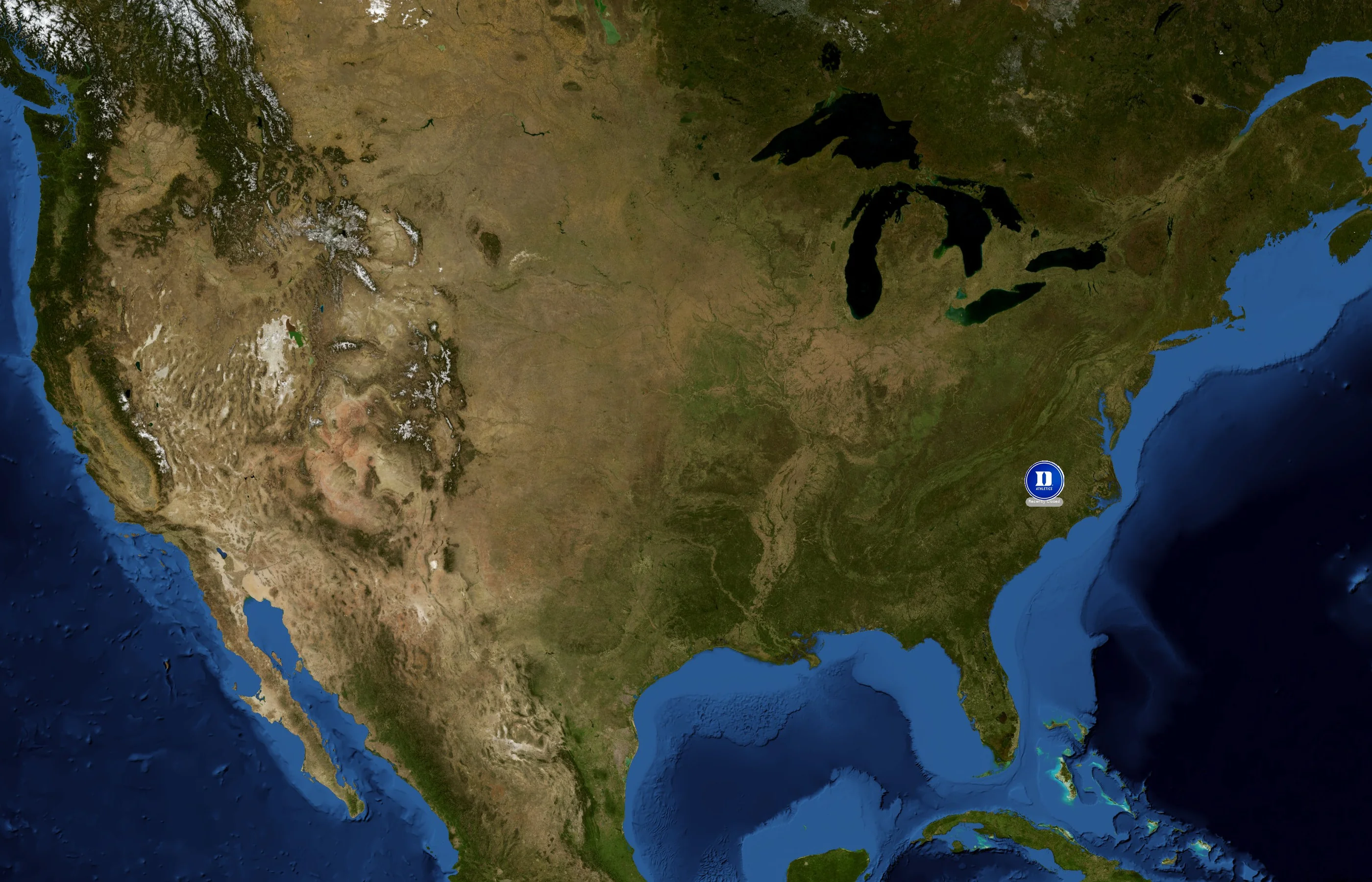 Duke University Athletics state distribution