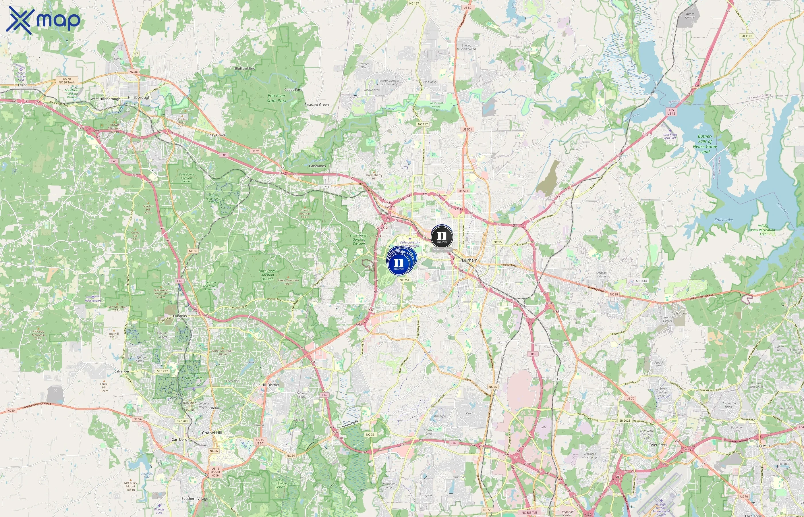 Duke University Athletics area coverage