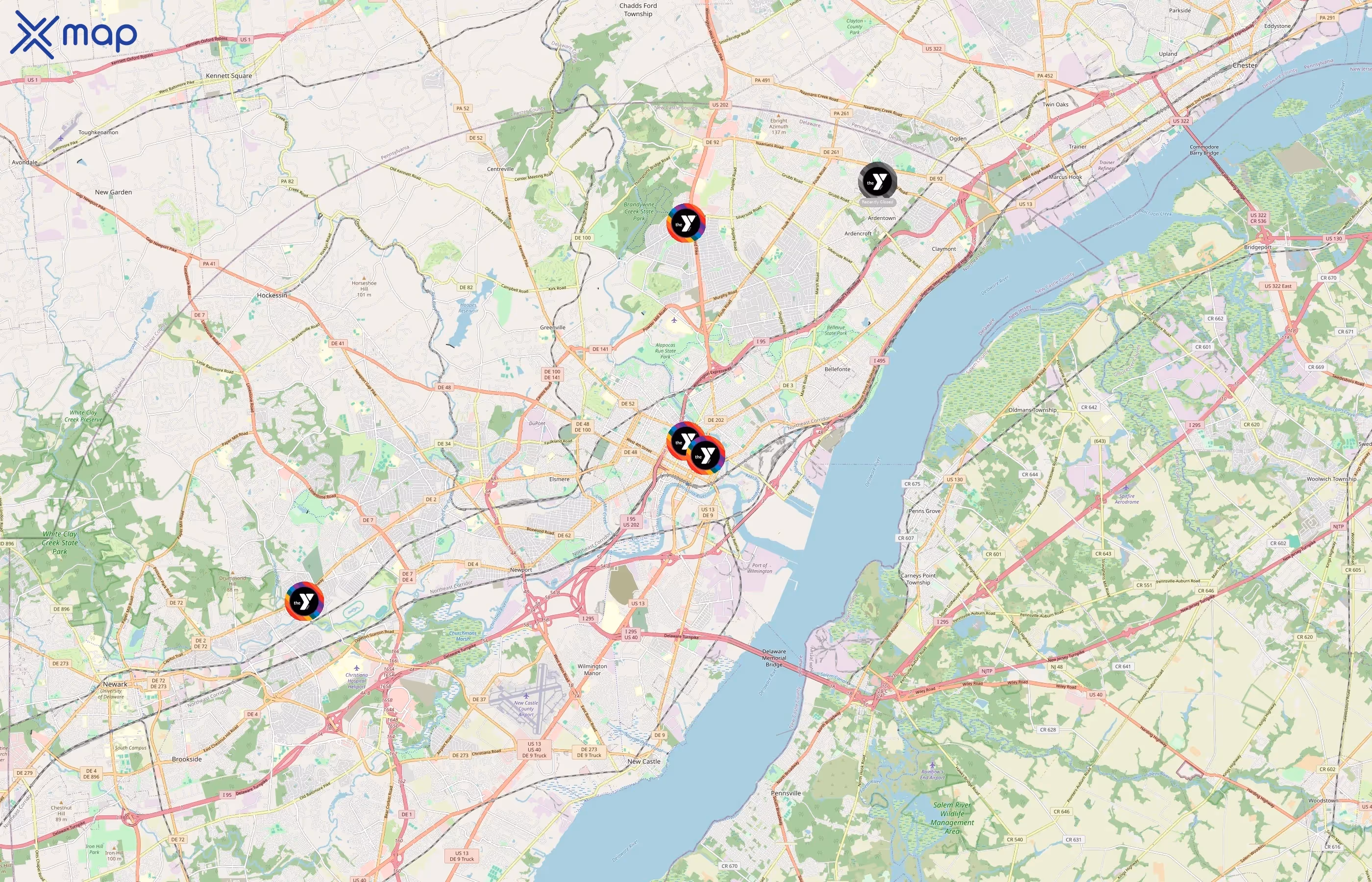 YMCA of Delaware area coverage