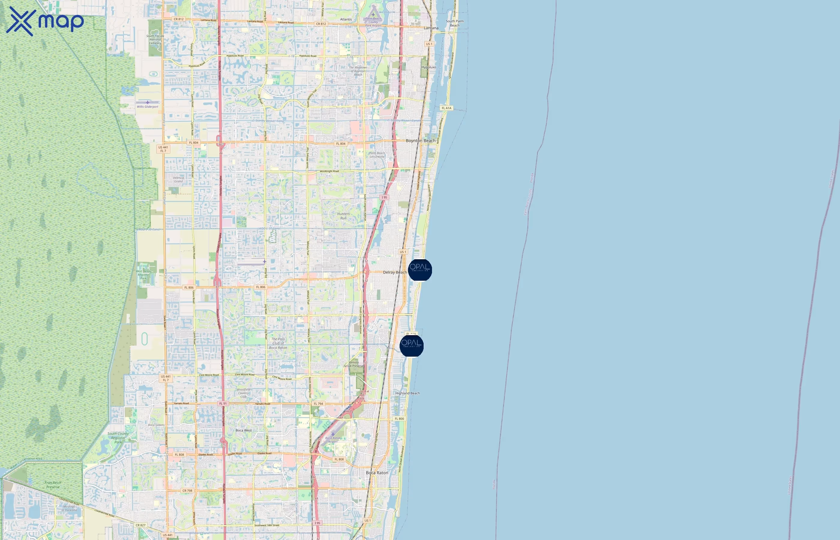 Opal Collection area coverage