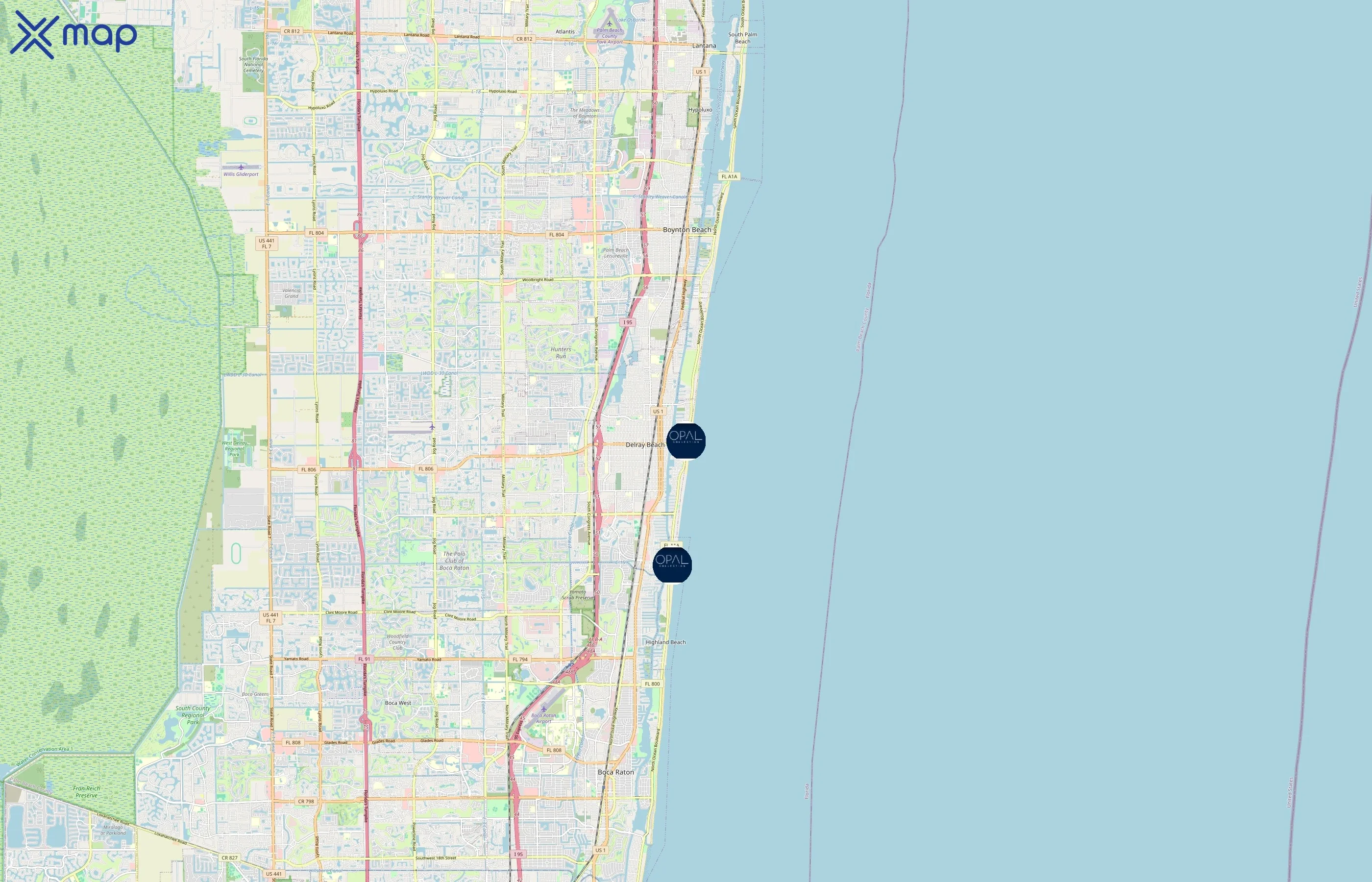 Opal Collection area coverage