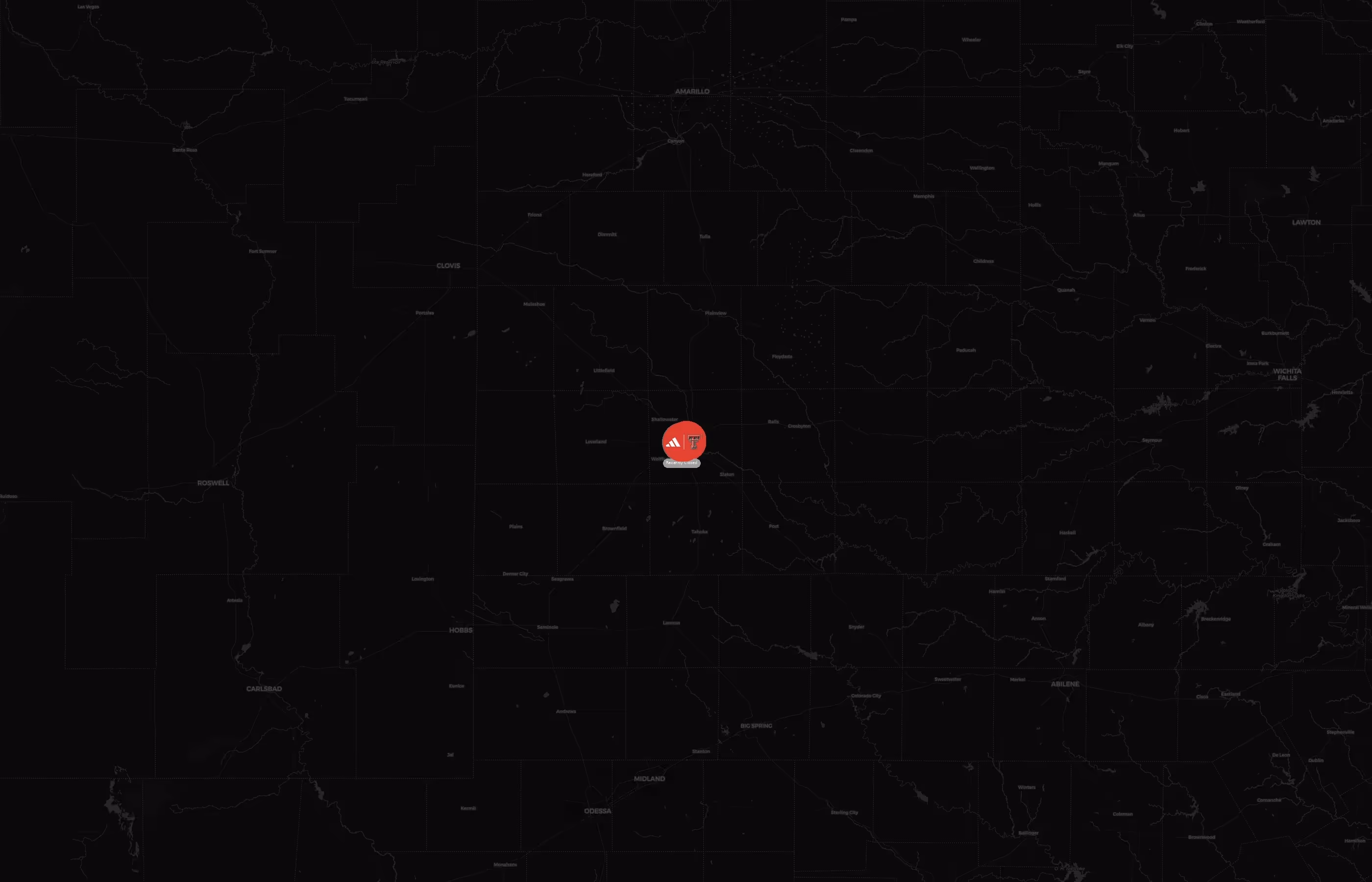 Texas Tech Athletics city distribution