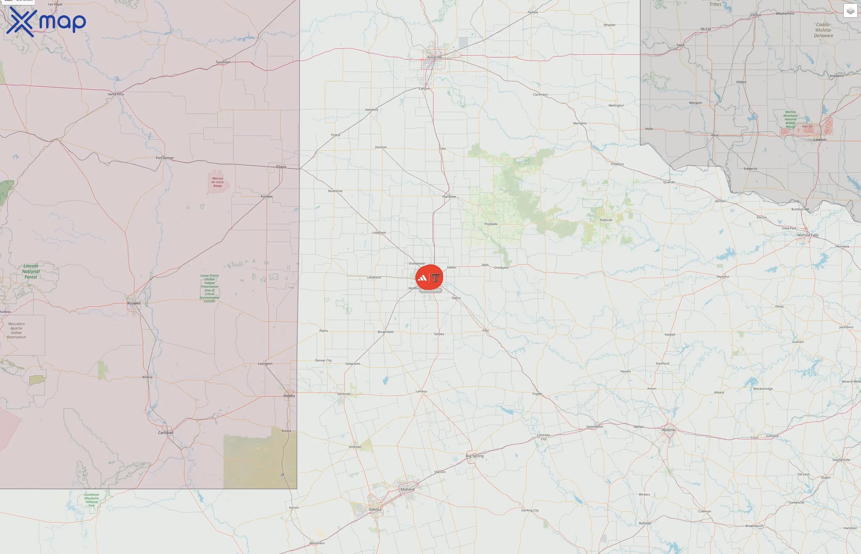 Texas Tech Athletics street hotspots