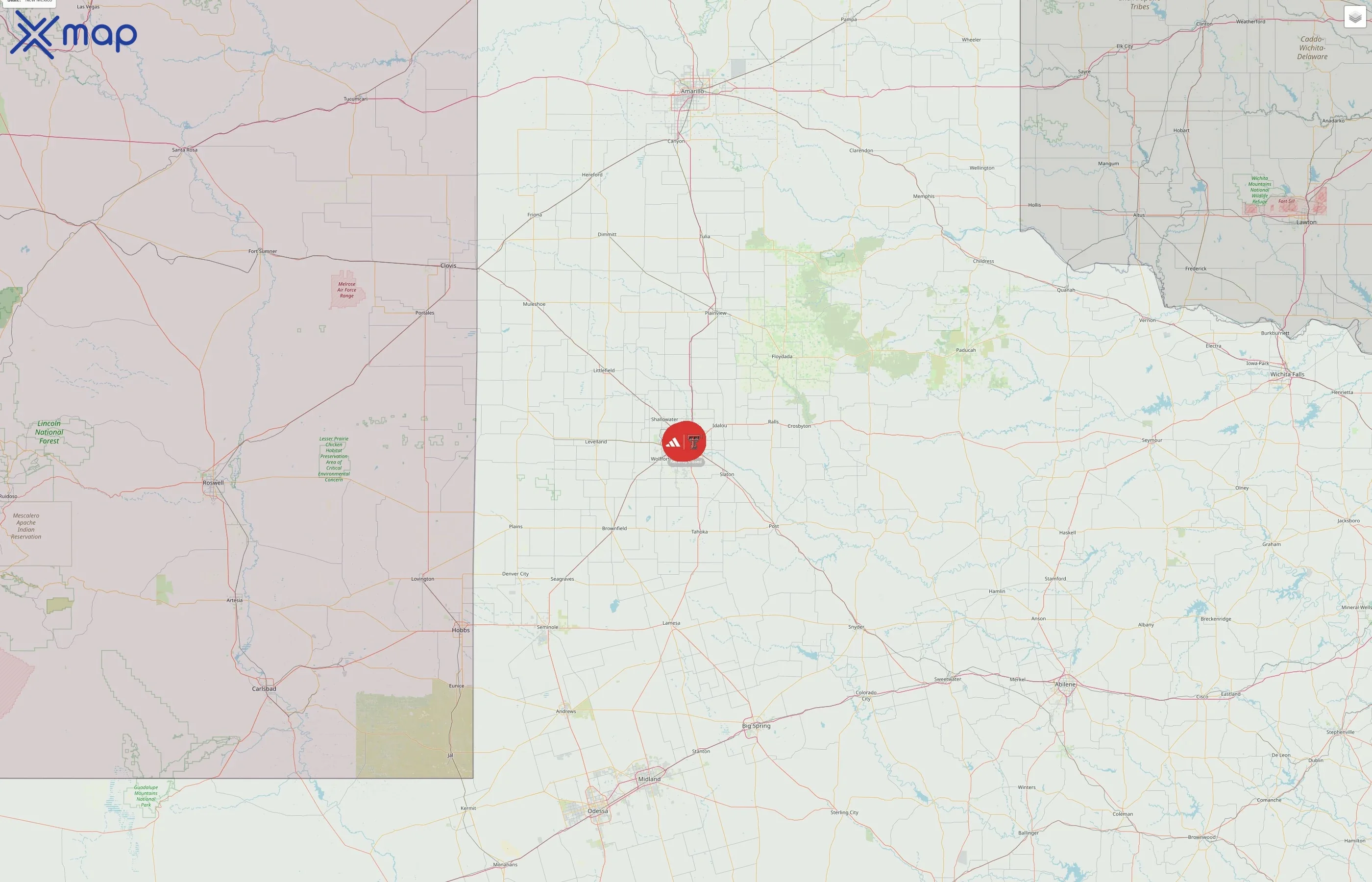 Texas Tech Athletics street hotspots