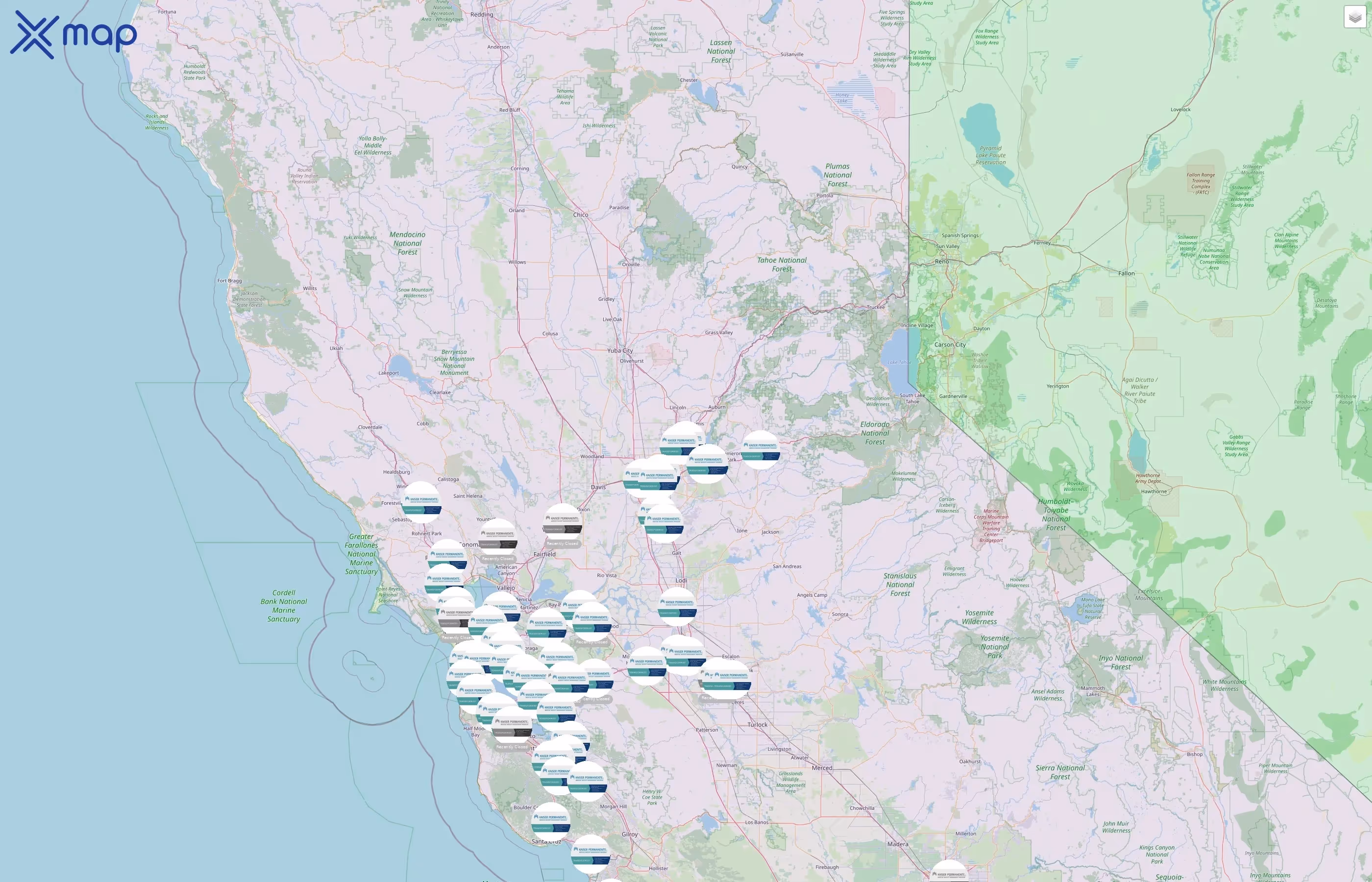 Kaiser Permanente street hotspots