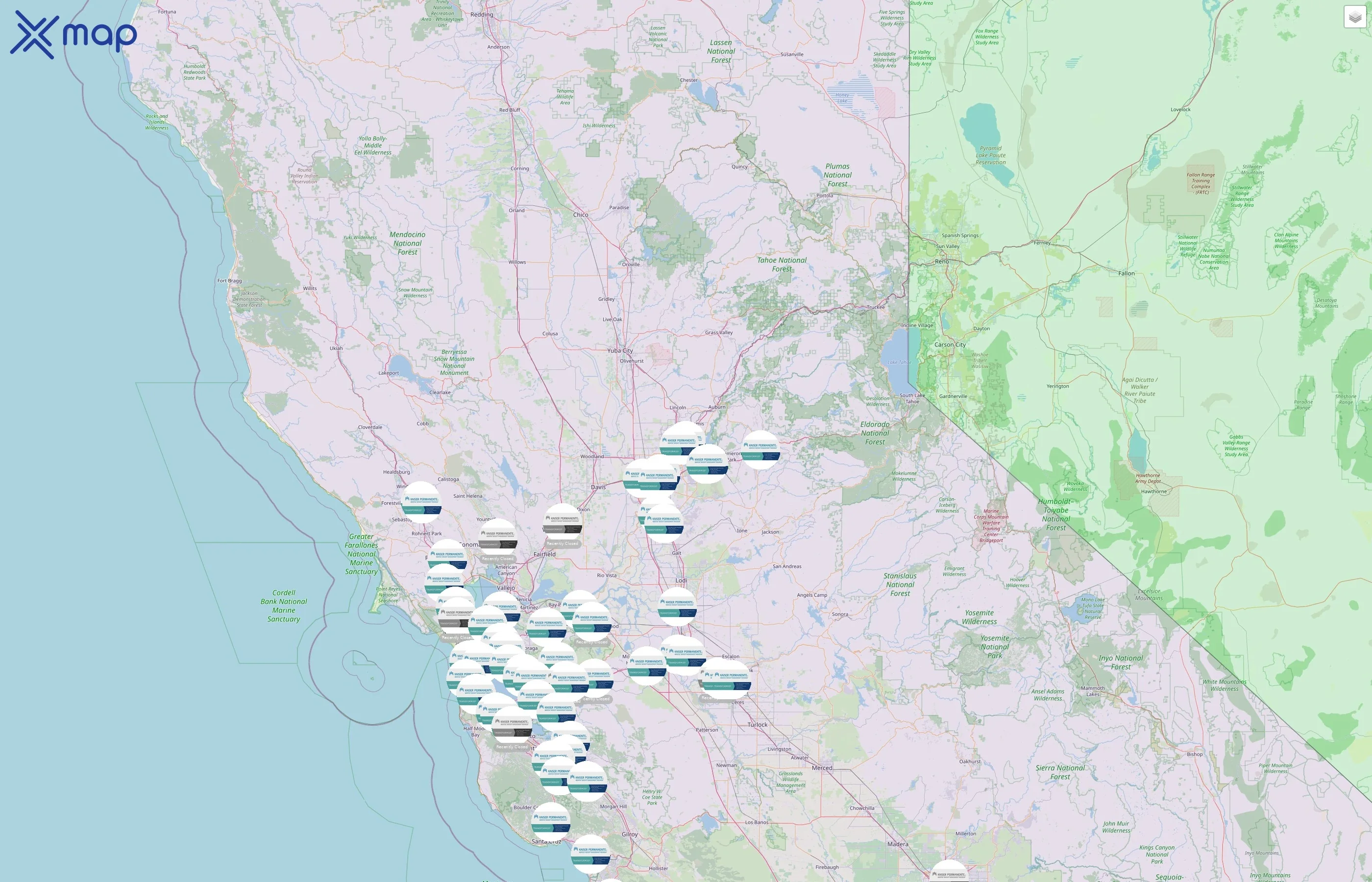 Kaiser Permanente street hotspots