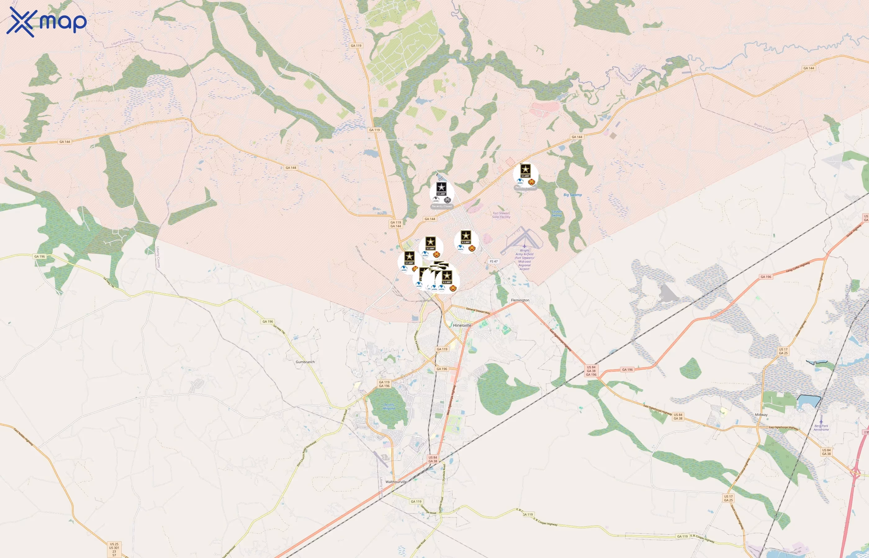 Stewart-Hunter Army MWR area coverage