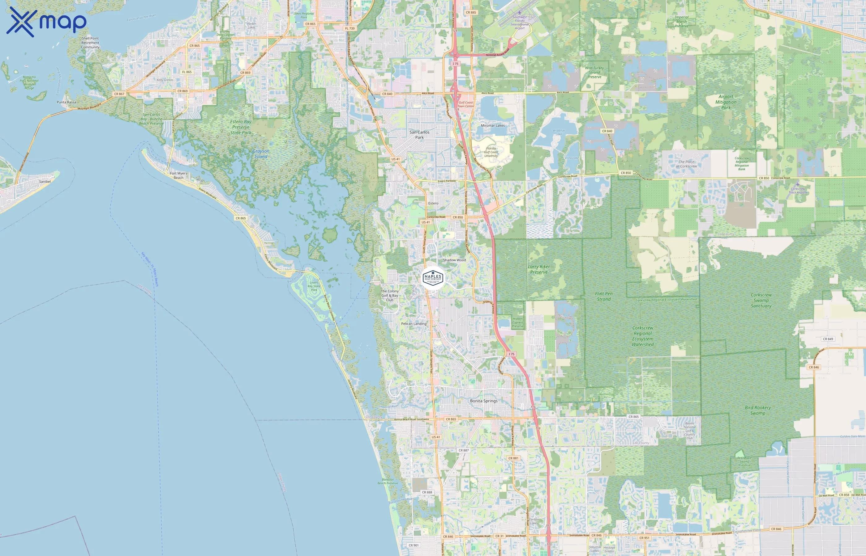 Naples Soap Company area coverage