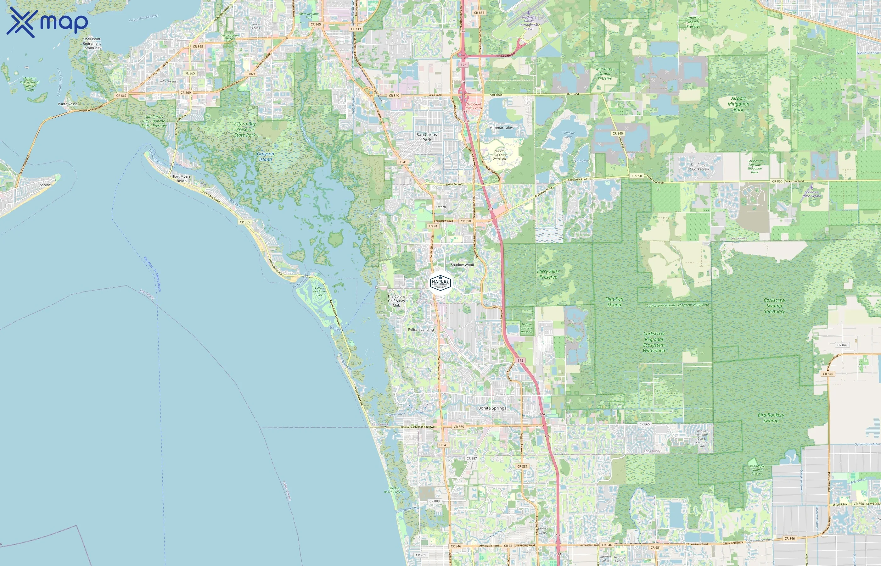 Naples Soap Company area coverage