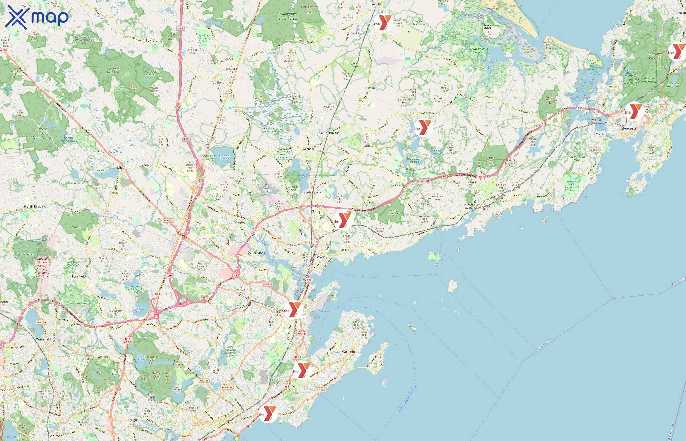 YMCA of the North Shore area coverage