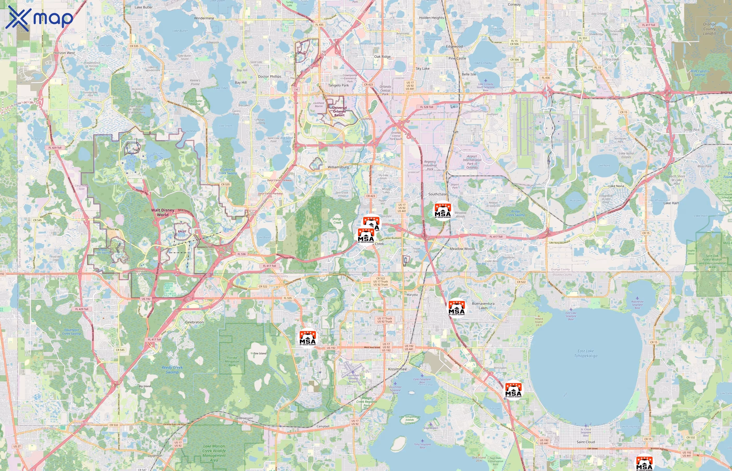 My Soccer Academy area coverage