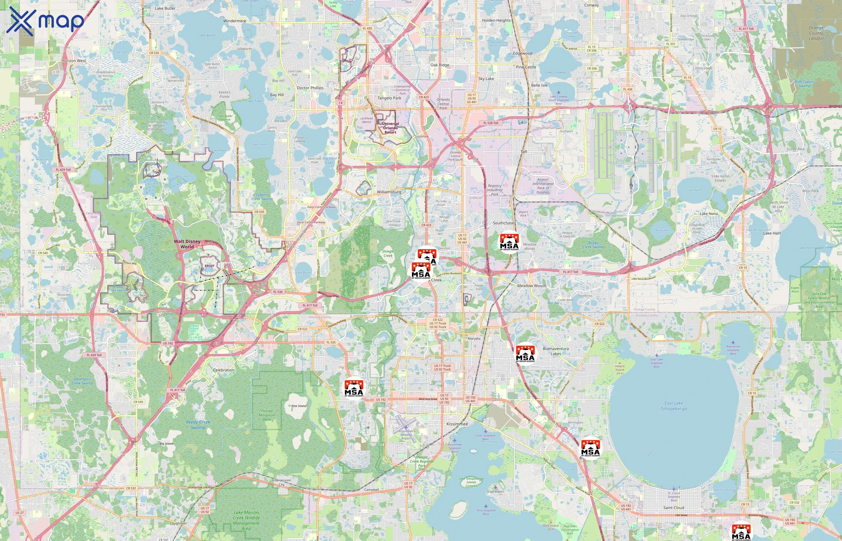 My Soccer Academy area coverage