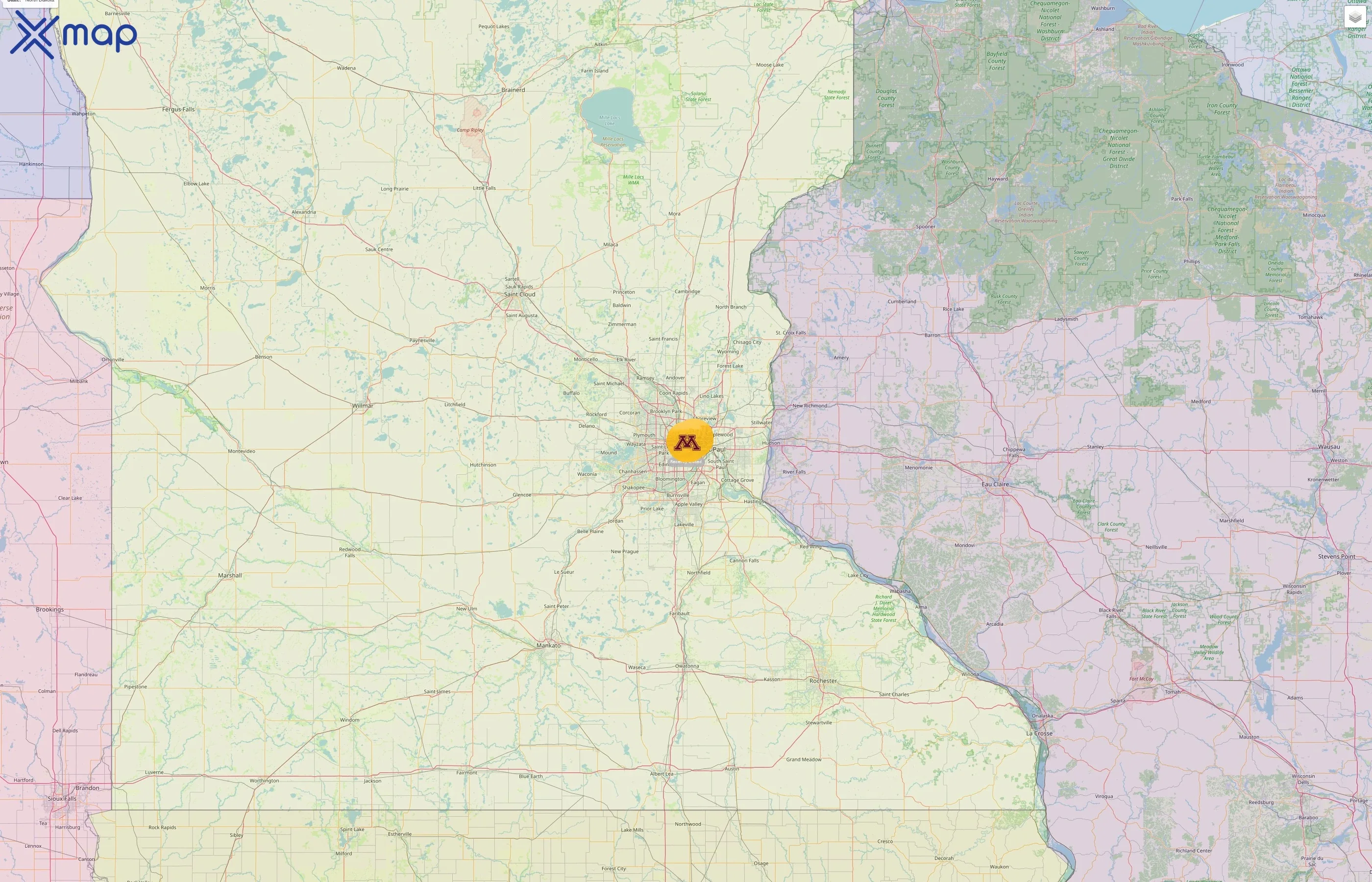 University of Minnesota Athletics street hotspots