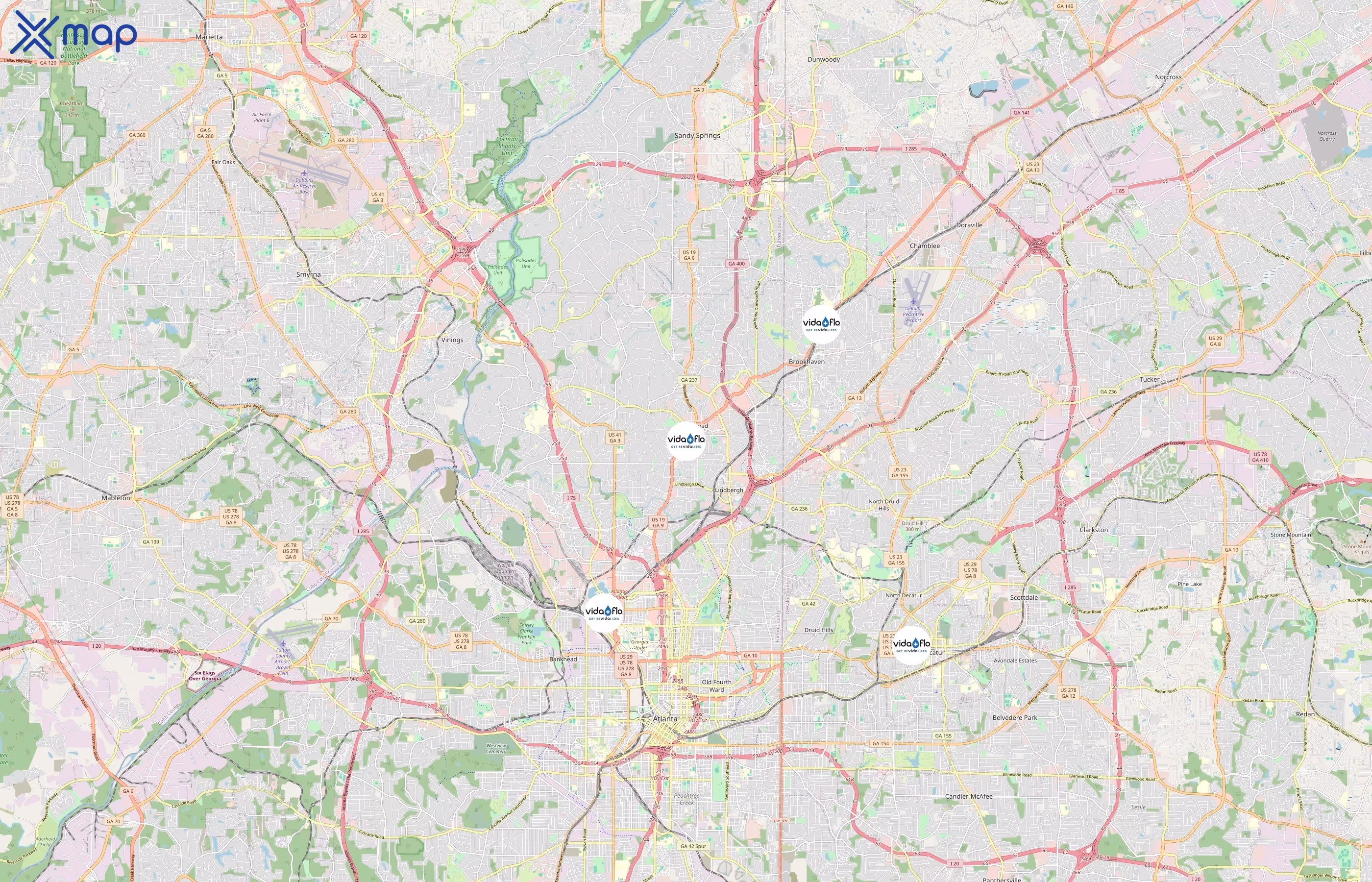 Vida-Flo area coverage